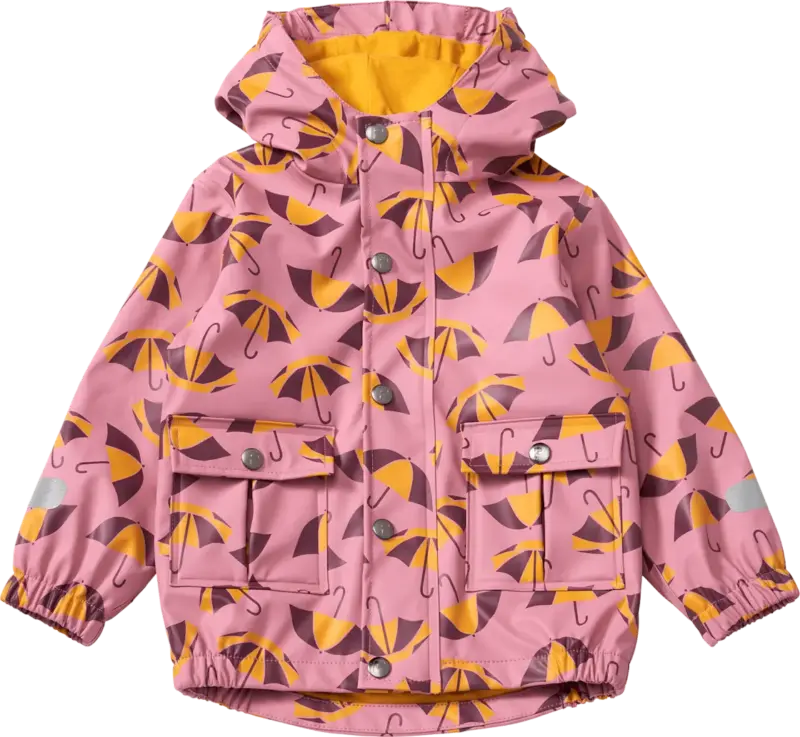 PUSBLU Regenjacke mit Schirm-Muster, rosa, Gr. 86/92