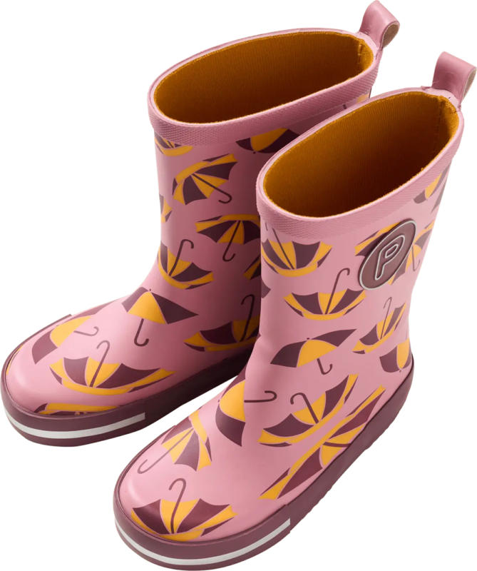 PUSBLU Gummistiefel mit Schirm-Muster, rosa, Gr. 28/29