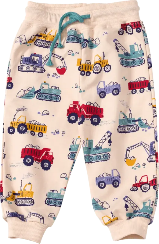 ALANA Jogginghose mit Baustellen-Muster, beige, Gr. 86