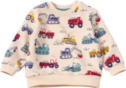 ALANA Sweatshirt mit Baustellen-Muster, beige, Gr. 74