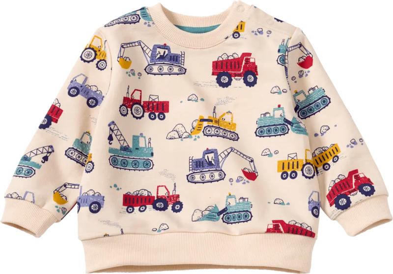 ALANA Sweatshirt mit Baustellen-Muster, beige, Gr. 86
