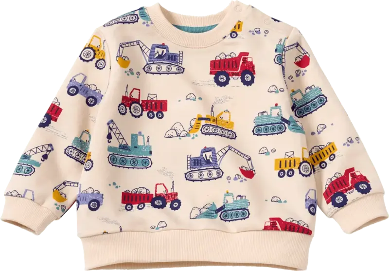 ALANA Sweatshirt mit Baustellen-Muster, beige, Gr. 80