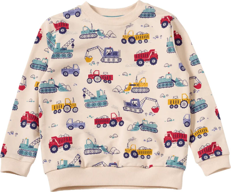 ALANA Sweatshirt mit Baustellen-Muster, beige, Gr. 116