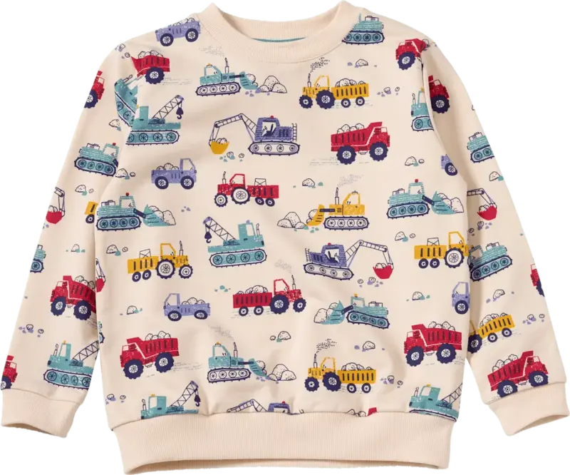 ALANA Sweatshirt mit Baustellen-Muster, beige, Gr. 110