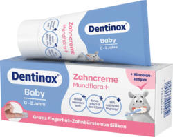 Dentinox Zahnpasta Baby Mundflora+ mit Fingerzahnbürste, 0-2 Jahre