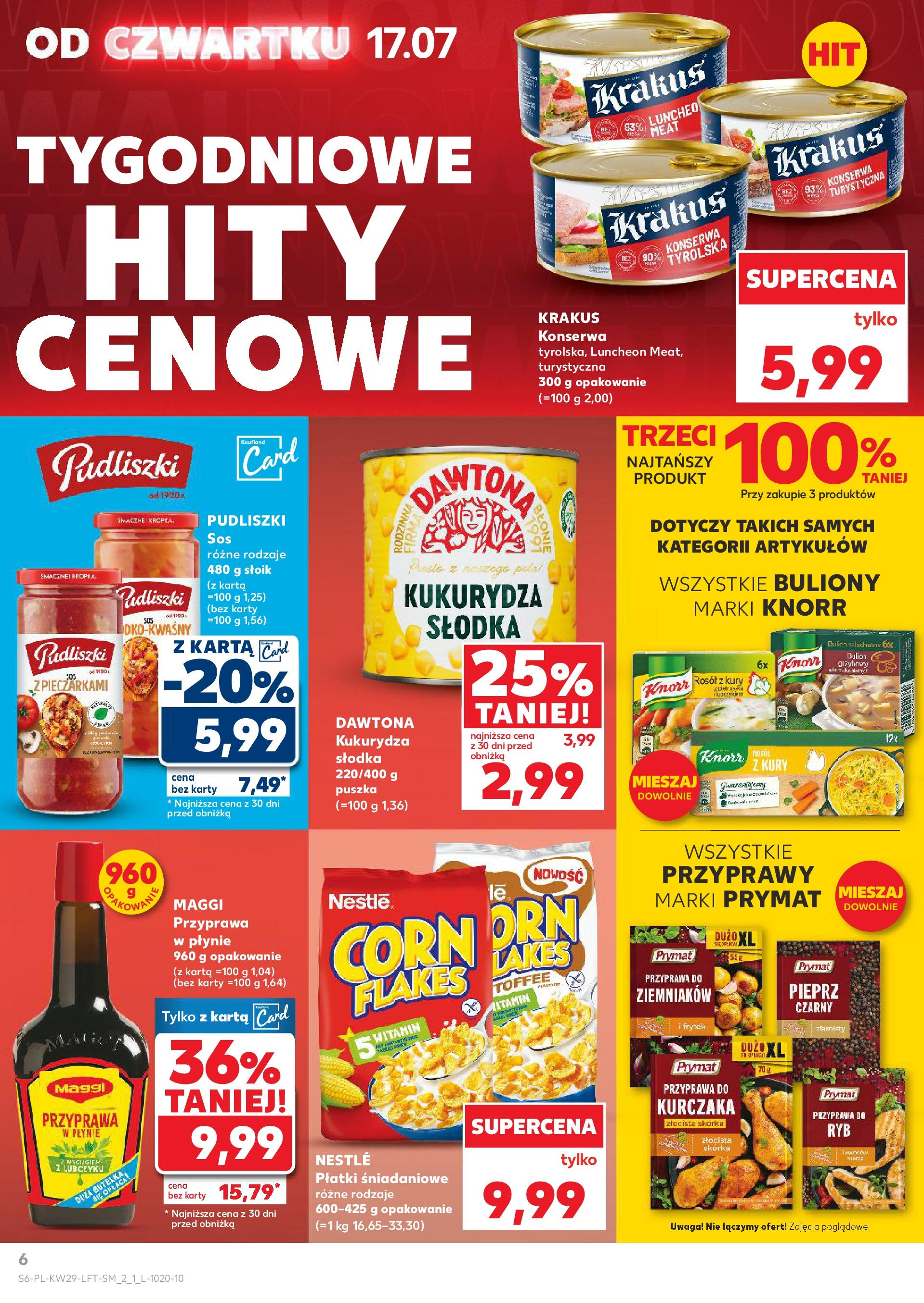 Kaufland gazetka od 17.07.2025 - od jutra PDF | Strona: 6 | Produkty: Płatki śniadaniowe, Pesto, Płatki, Przyprawy