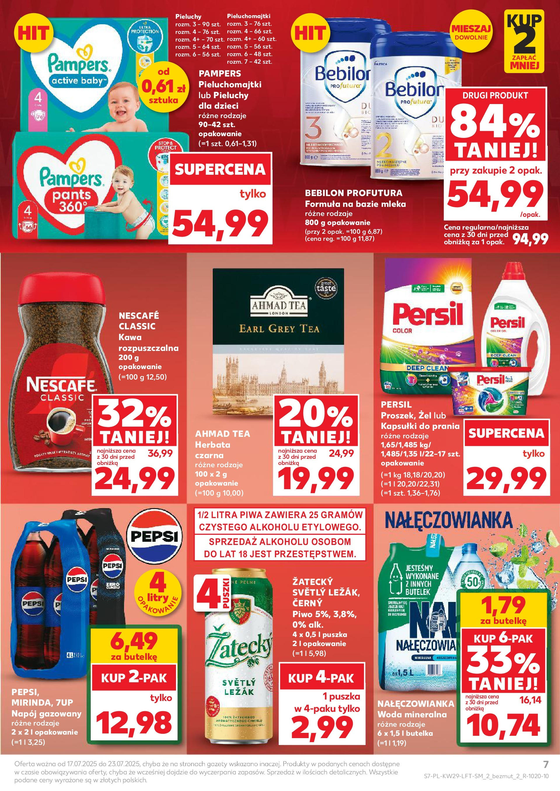 Kaufland gazetka od 17.07.2025 - od jutra PDF | Strona: 7 | Produkty: Persil, Leżak, Mleko, Kawa
