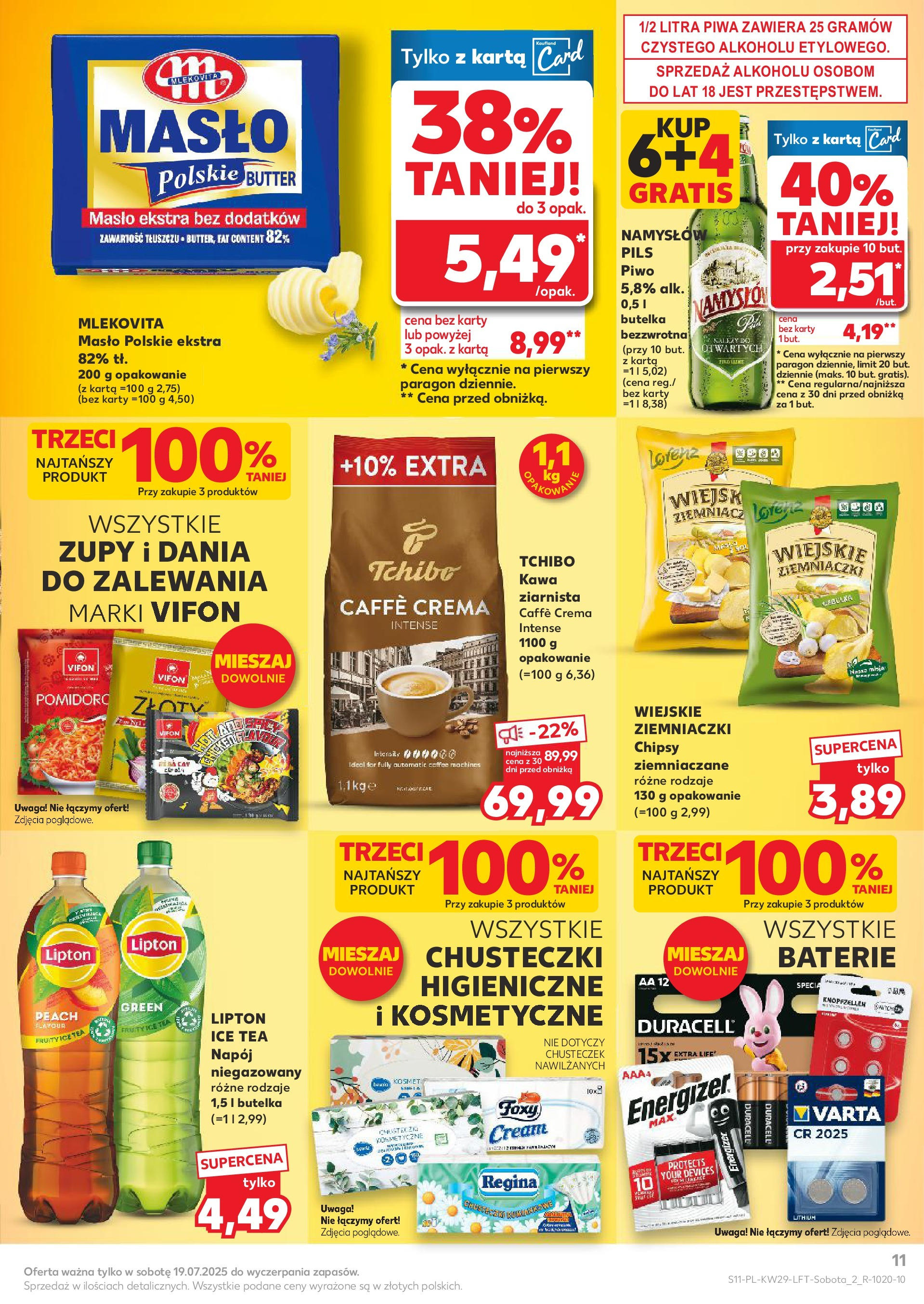 Kaufland gazetka od 17.07.2025 - od jutra PDF | Strona: 11 | Produkty: Karta, Chipsy, Vifon, Ziemniaczki
