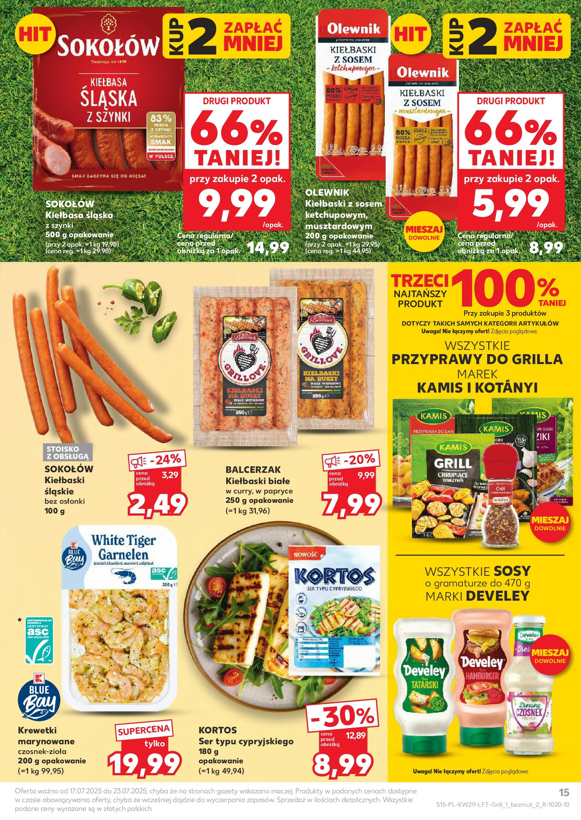 Kaufland gazetka od 17.07.2025 - od jutra PDF | Strona: 15 | Produkty: Czosnek, Grill, Ruszt, Ser