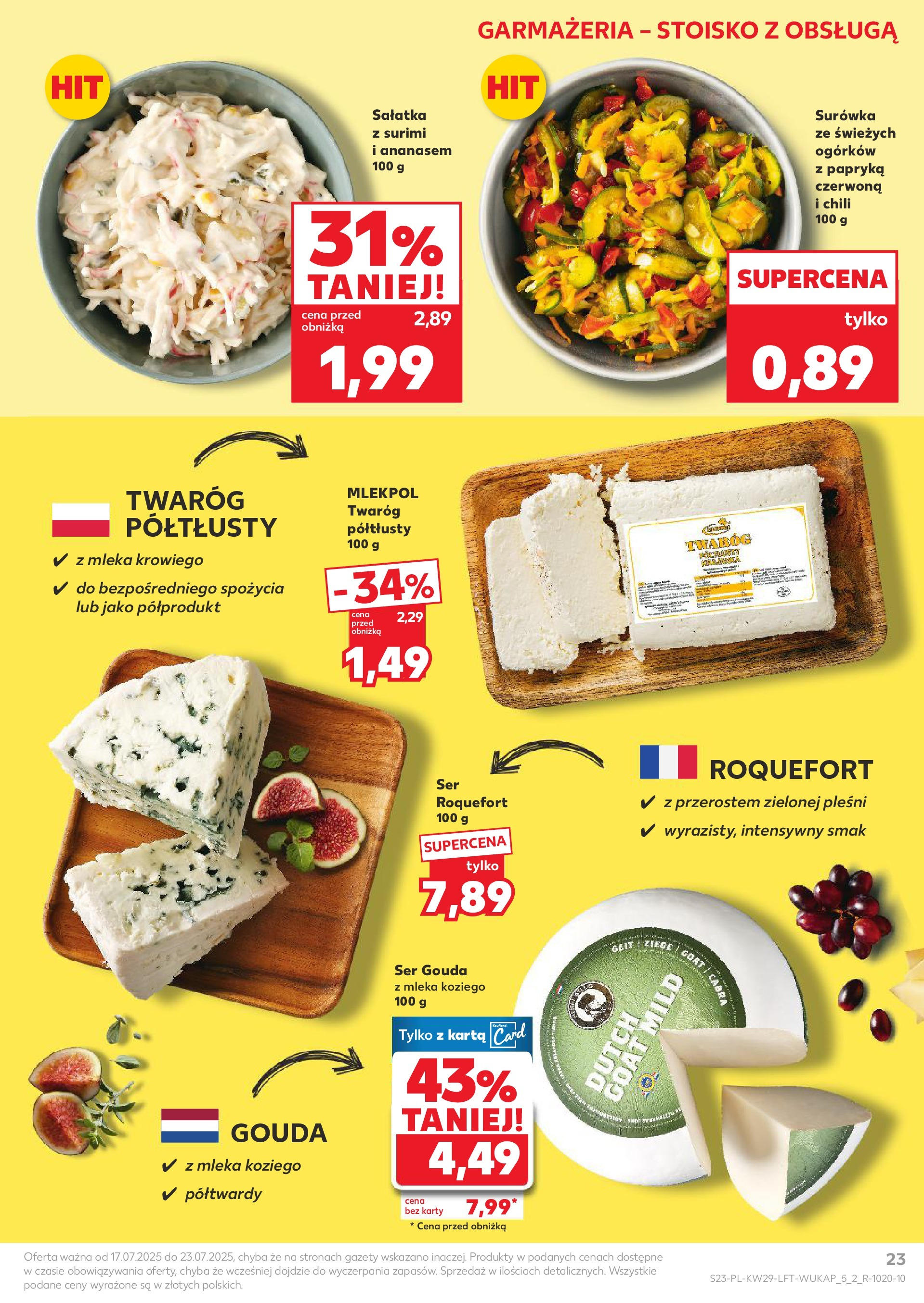 Kaufland gazetka od 17.07.2025 - od jutra PDF | Strona: 23 | Produkty: Chili, Mleka, Surimi, Papryka czerwona