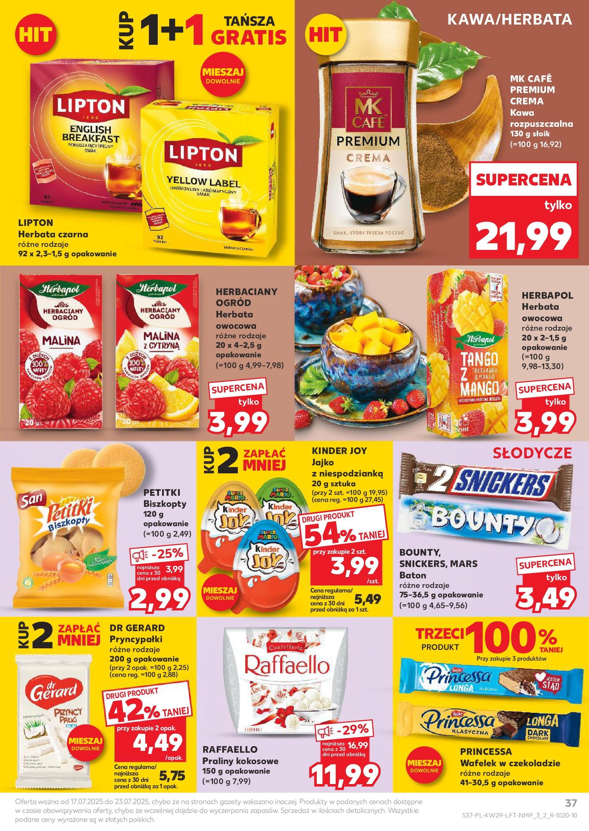 Kaufland gazetka od 17.07.2025 - od jutra PDF | Strona: 37 | Produkty: Cytryna, Mango, Baton, Kawa