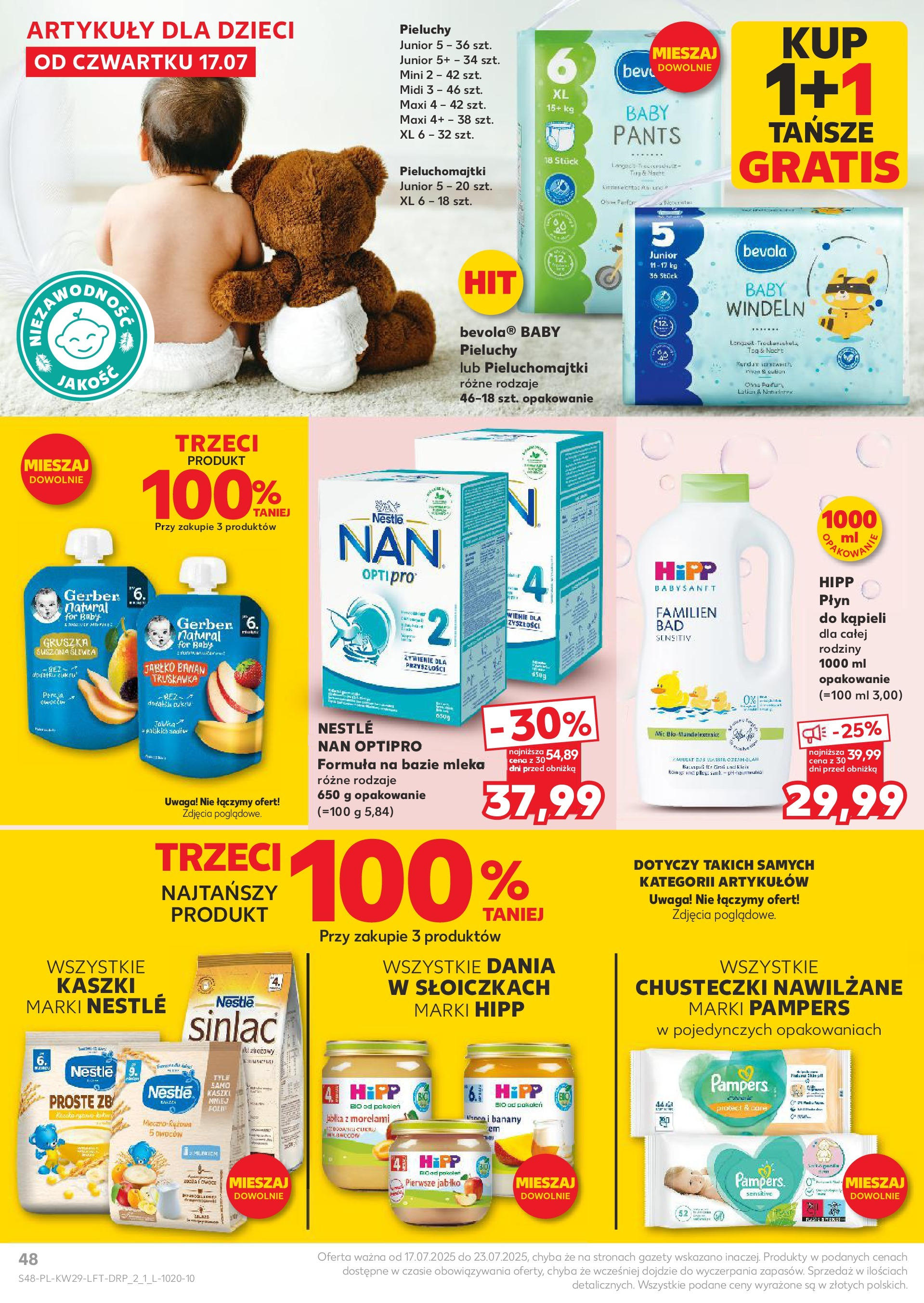Kaufland gazetka od 17.07.2025 - od jutra PDF | Strona: 48 | Produkty: Gruszka, Pieluchomajtki, Jabłka, Banan