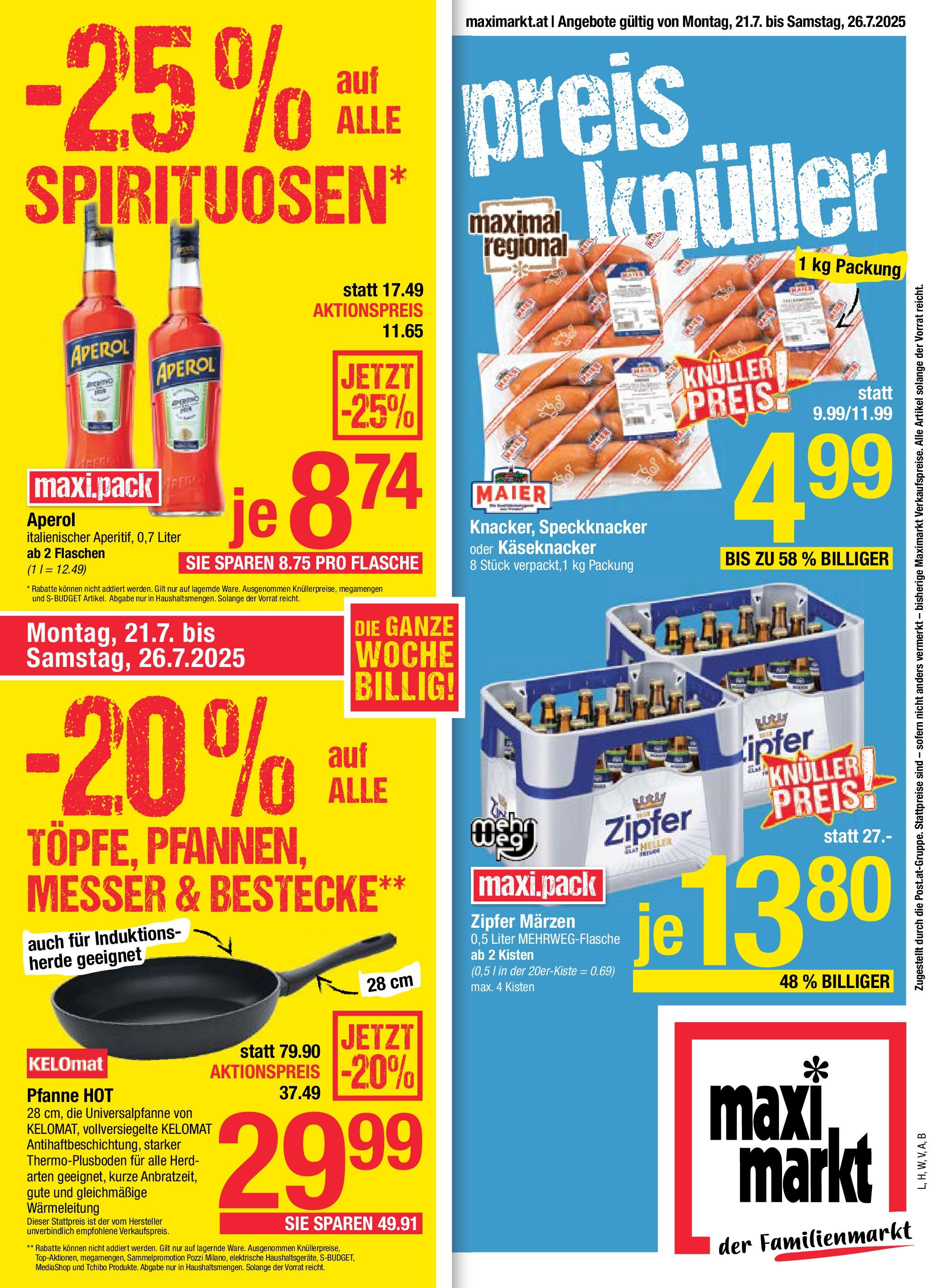  Maximarkt Maximarkt: Flugblatt ab (20.07.2025 - 26.07.2025) - Seite 1
