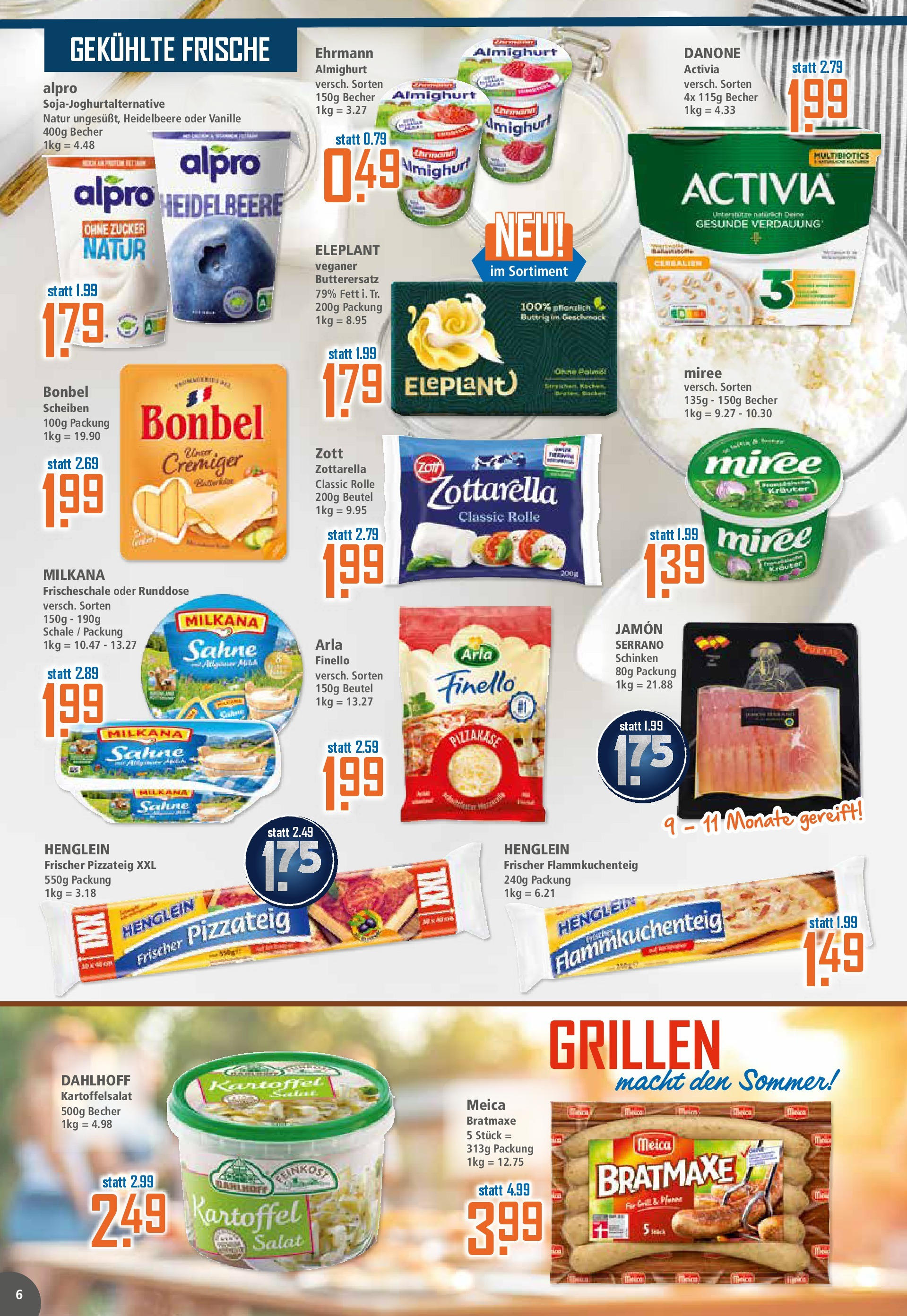 Klaas & Kock Prospekt (ab 28.07.2025) zum Blättern | Seite: 6 | Produkte: Ehrmann almighurt, Meica, Zucker, Salat Klaas & Kock Prospekt (ab 28.07.2025) zum Blättern | Seite: 6 | Produkte: Ehrmann almighurt, Meica, Zucker, Salat