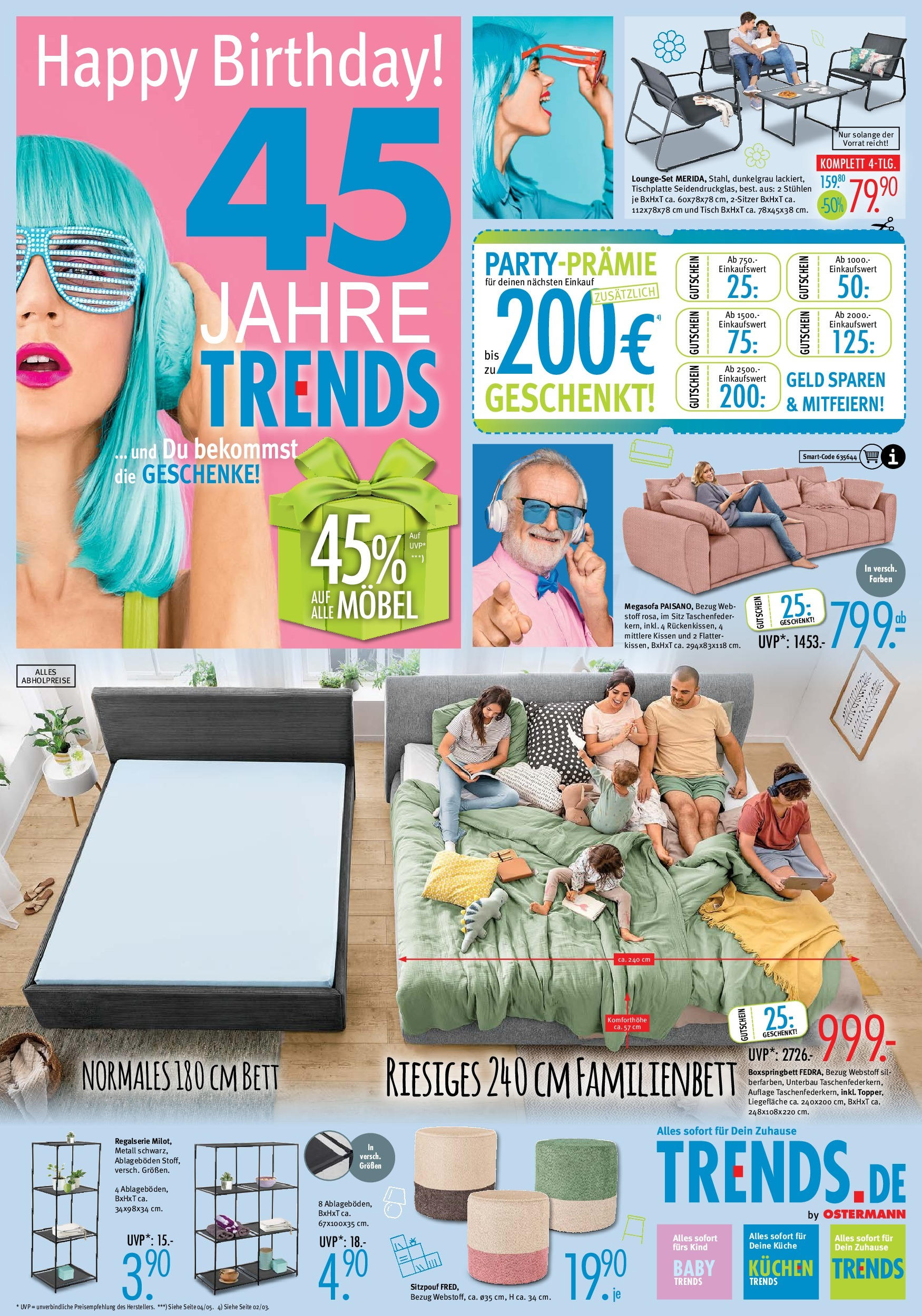 Trends Prospekt (ab 25.07.2025) zum Blättern | Seite: 1 | Produkte: Bett, Kissen, Boxspringbett, Tisch Trends Prospekt (ab 25.07.2025) zum Blättern | Seite: 1 | Produkte: Bett, Kissen, Boxspringbett, Tisch