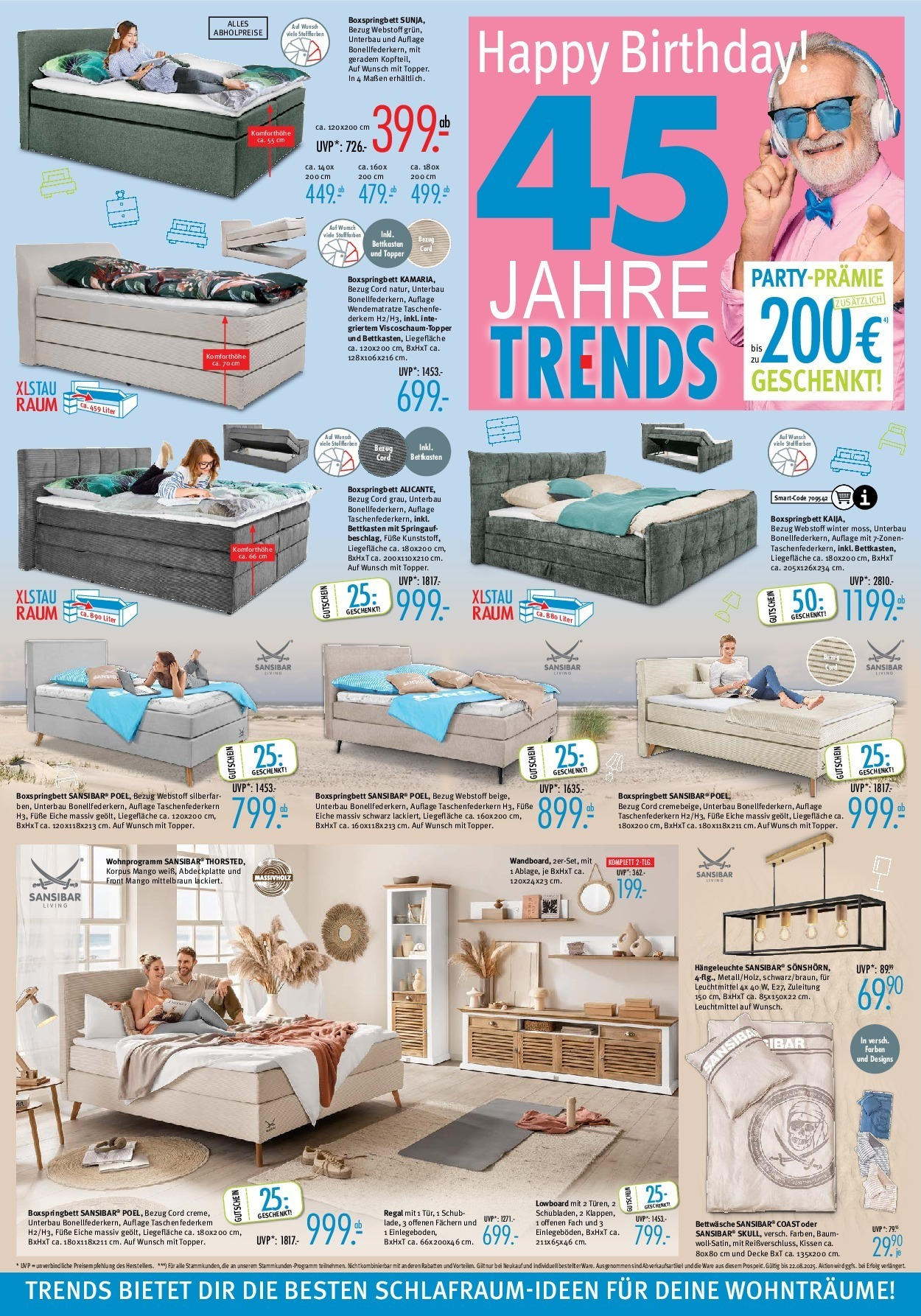 Trends Prospekt (ab 25.07.2025) zum Blättern | Seite: 4 | Produkte: Lowboard, Kissen, Boxspringbett, Topper Trends Prospekt (ab 25.07.2025) zum Blättern | Seite: 4 | Produkte: Lowboard, Kissen, Boxspringbett, Topper