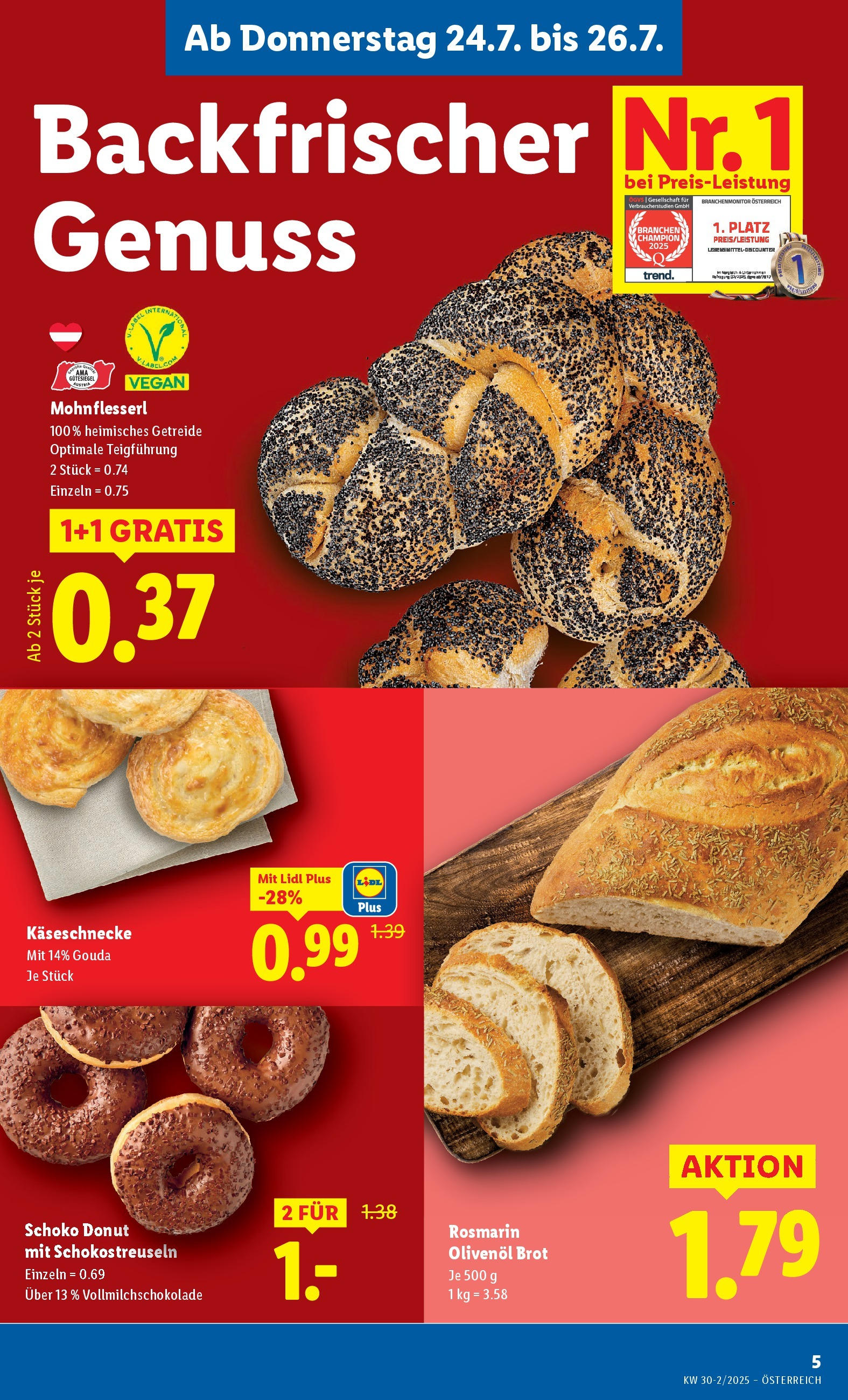Lidl Flugblatt - Wien ab 24.07.2025 ✳️ Angebote ab donnerstag | Seite: 7 | Produkte: Getreide, Brot Lidl Flugblatt - Wien ab 24.07.2025 - Angebote ab donnerstag | Seite: 7 | Produkte: Getreide, Brot