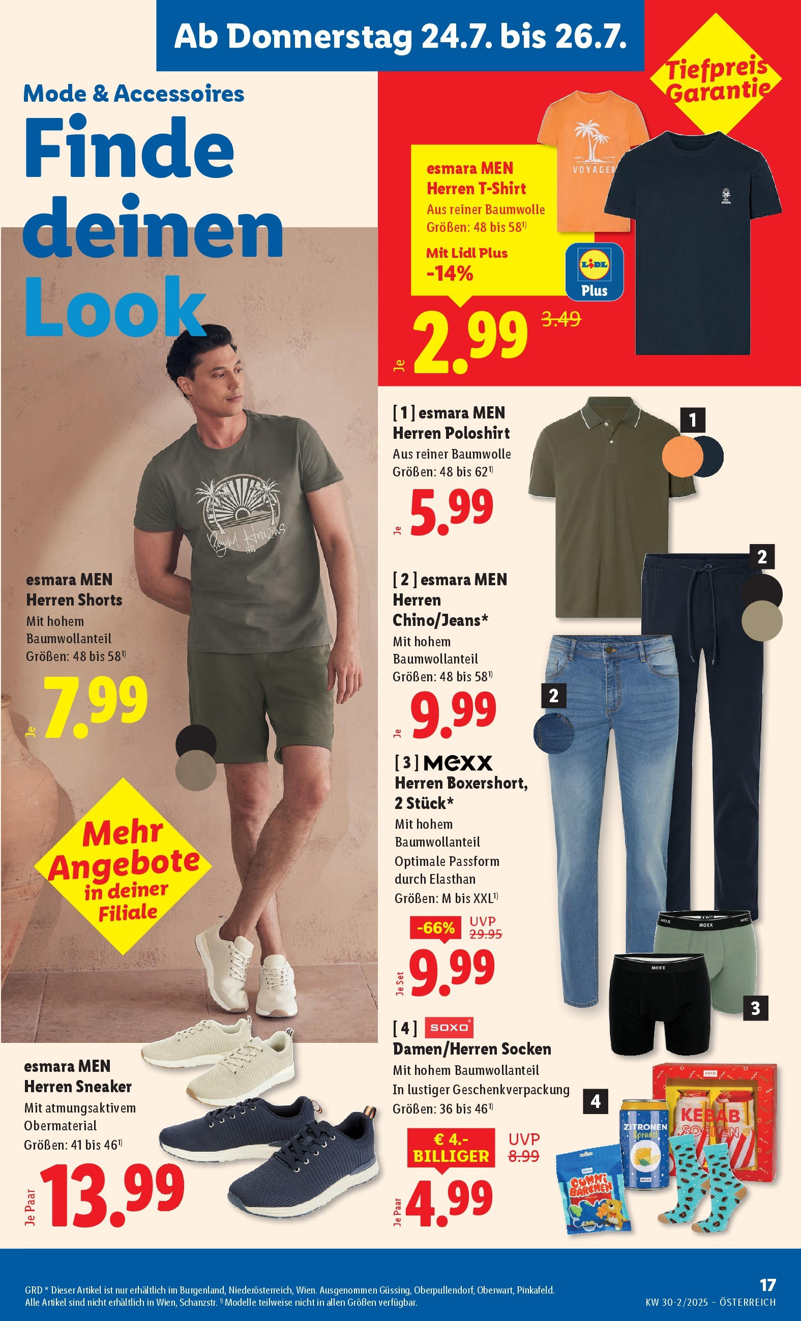 Lidl Flugblatt - Wien ab 24.07.2025 ✳️ Angebote ab donnerstag | Seite: 19 | Produkte: Socken Lidl Flugblatt - Wien ab 24.07.2025 - Angebote ab donnerstag | Seite: 19 | Produkte: Socken
