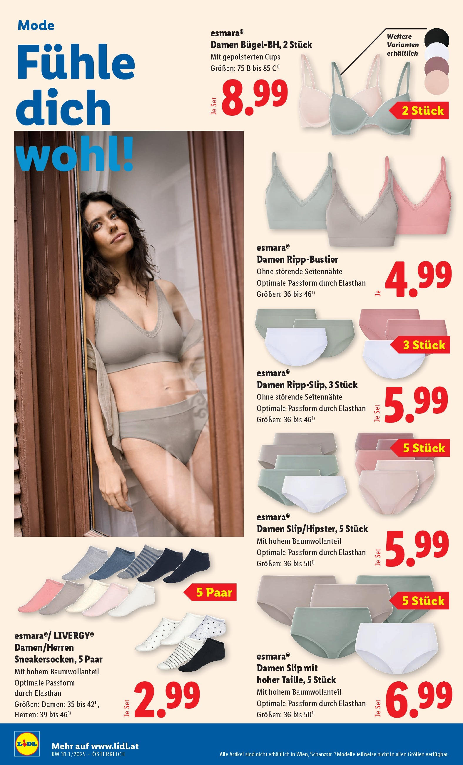 Lidl Flugblatt - Wien ab 24.07.2025 ✳️ Angebote ab donnerstag | Seite: 32 | Produkte: Slip Lidl Flugblatt - Wien ab 24.07.2025 - Angebote ab donnerstag | Seite: 32 | Produkte: Slip