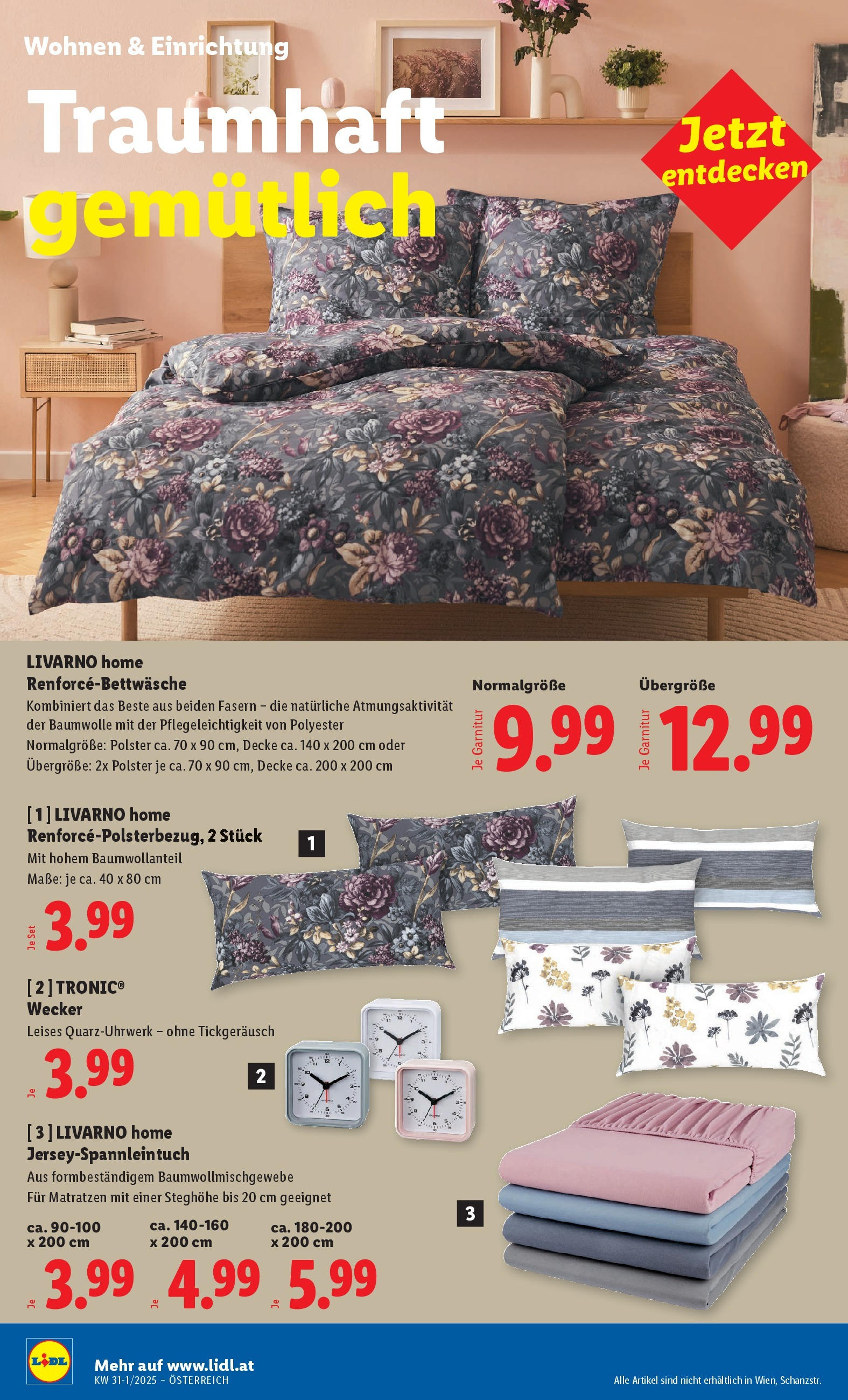 Lidl Flugblatt - Wien ab 24.07.2025 ✳️ Angebote ab donnerstag | Seite: 34 | Produkte: Wecker, Decke Lidl Flugblatt - Wien ab 24.07.2025 - Angebote ab donnerstag | Seite: 34 | Produkte: Wecker, Decke