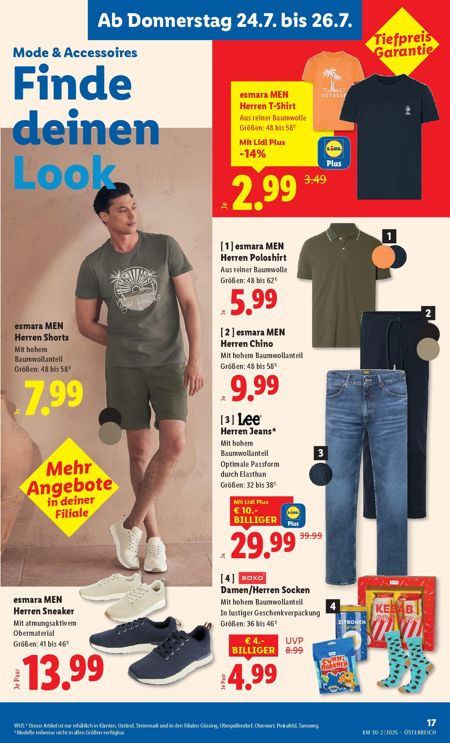 Lidl Flugblatt - Graz, Klagenfurt ab 24.07.2025 ✳️ Angebote ab donnerstag | Seite: 19 | Produkte: Socken Lidl Flugblatt - Graz, Klagenfurt ab 24.07.2025 - Angebote ab donnerstag | Seite: 19 | Produkte: Socken