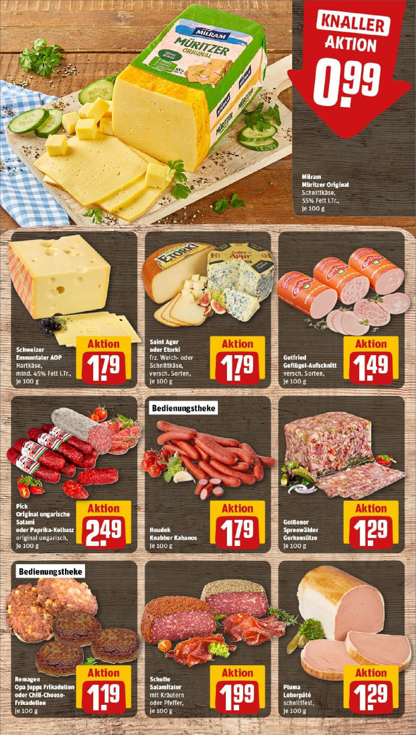 REWE Prospekt ab 20.07.2025 zum Blättern » Angebote | Seite: 9 | Produkte: Paprika, Milram, Salami