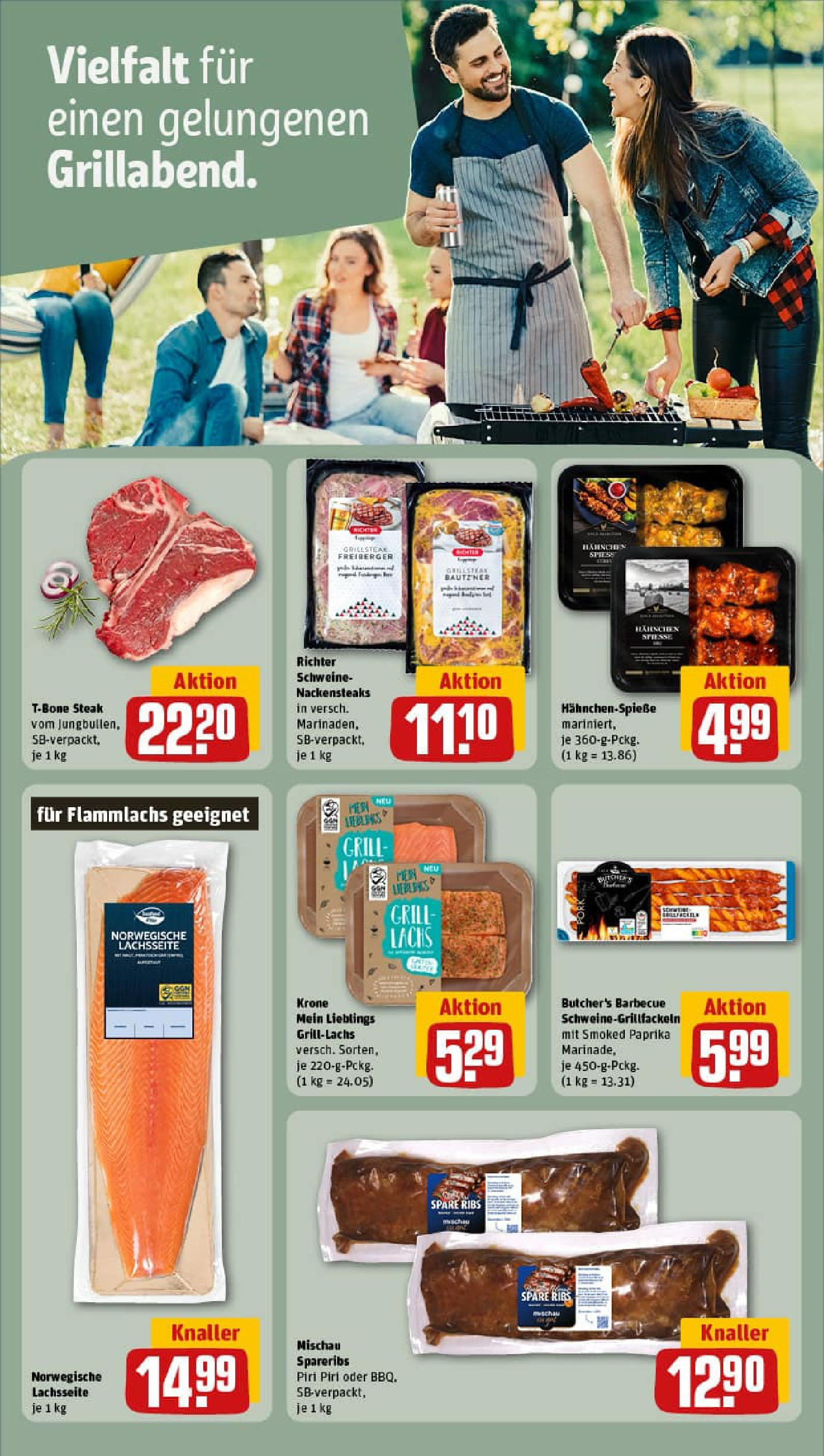 REWE Prospekt ab 20.07.2025 zum Blättern » Angebote | Seite: 10 | Produkte: Spare ribs, Lachs, Paprika, Steak