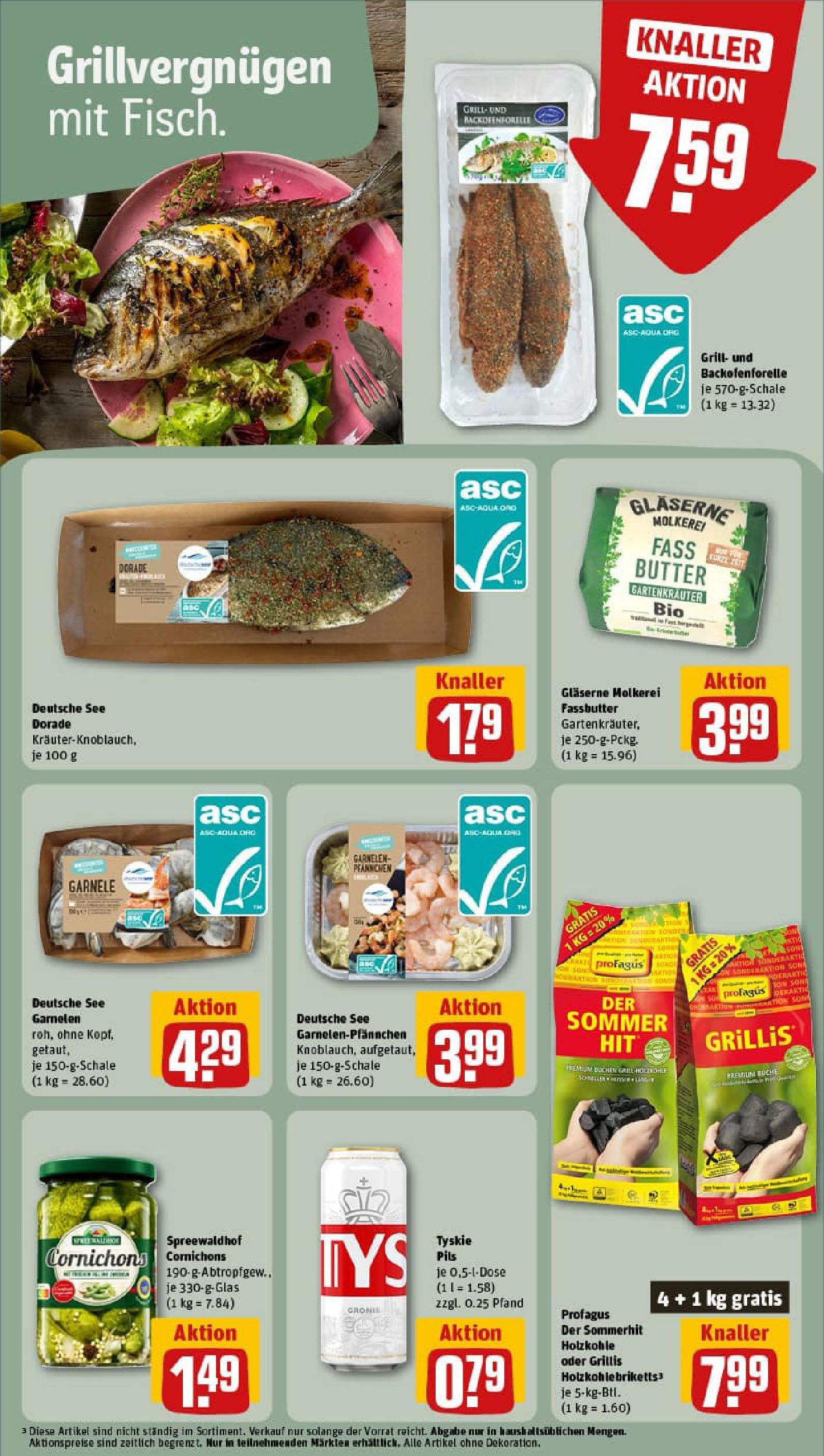 REWE Prospekt ab 20.07.2025 zum Blättern » Angebote | Seite: 12 | Produkte: Dorade, Grill, Butter, Pils
