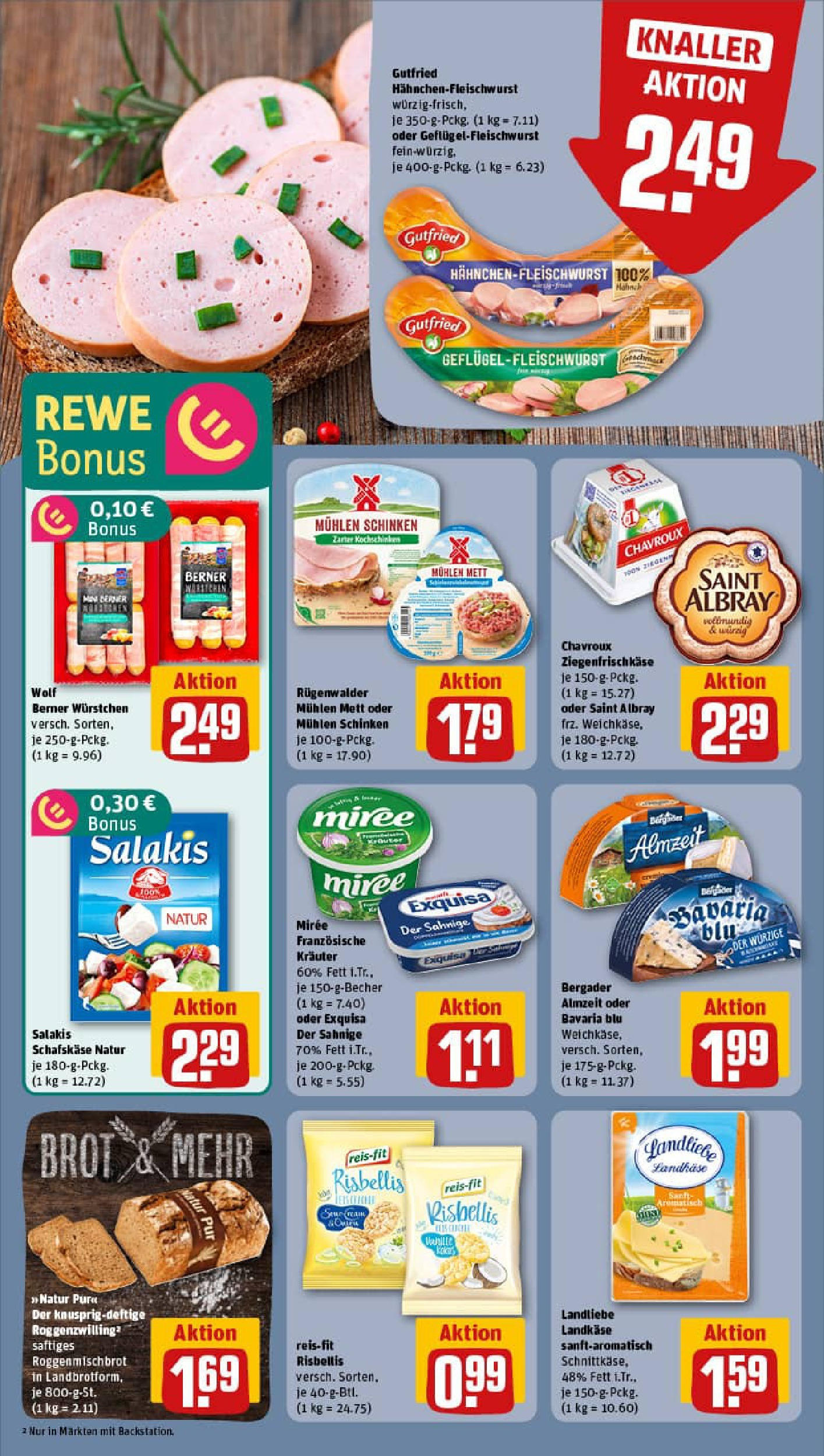 REWE Prospekt ab 20.07.2025 zum Blättern » Angebote | Seite: 14 | Produkte: Exquisa, Salakis, Brot, Schafskase