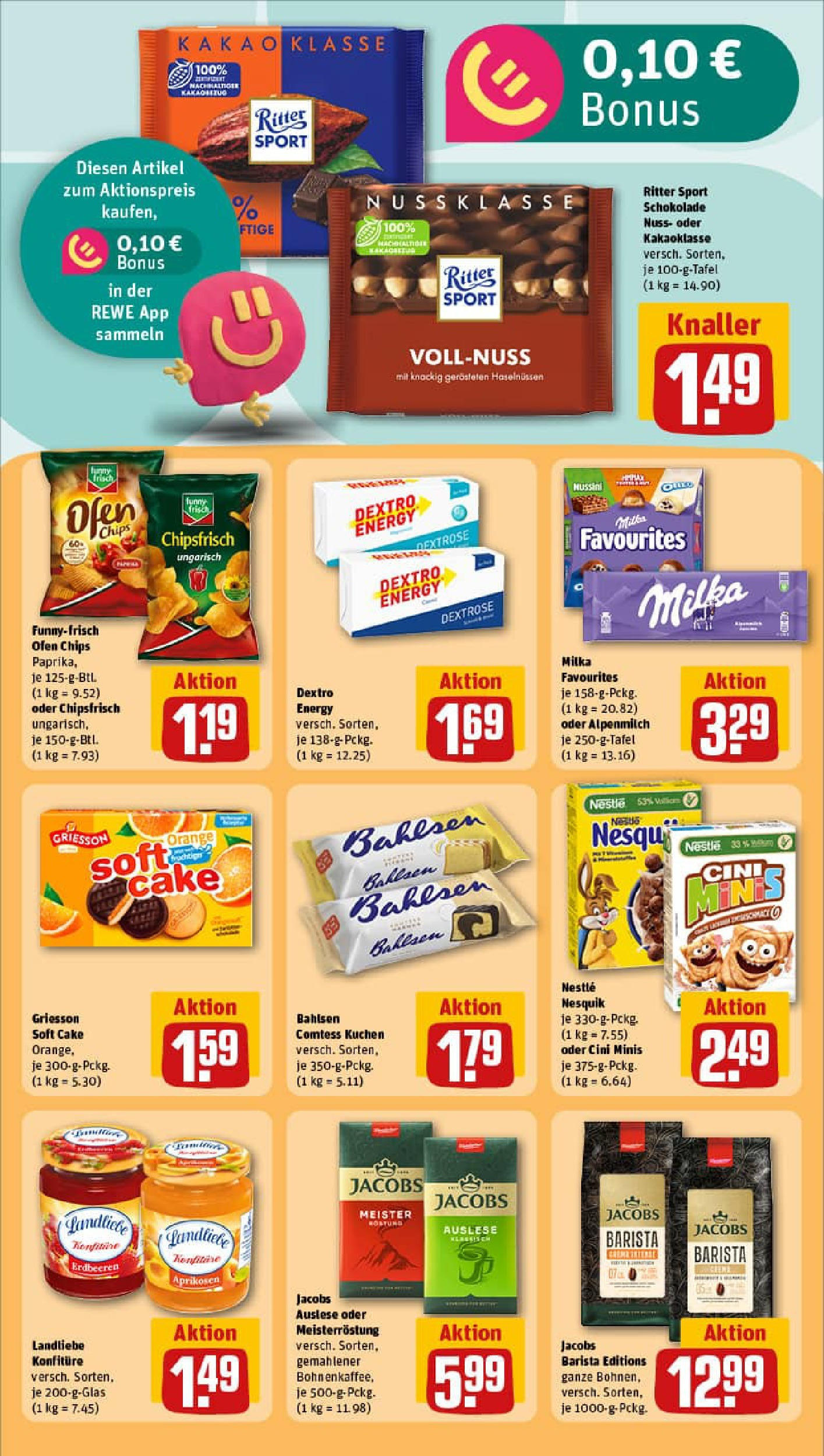 REWE Prospekt ab 20.07.2025 zum Blättern » Angebote | Seite: 21 | Produkte: Nesquik, Schokolade, Ritter sport, Erdbeeren