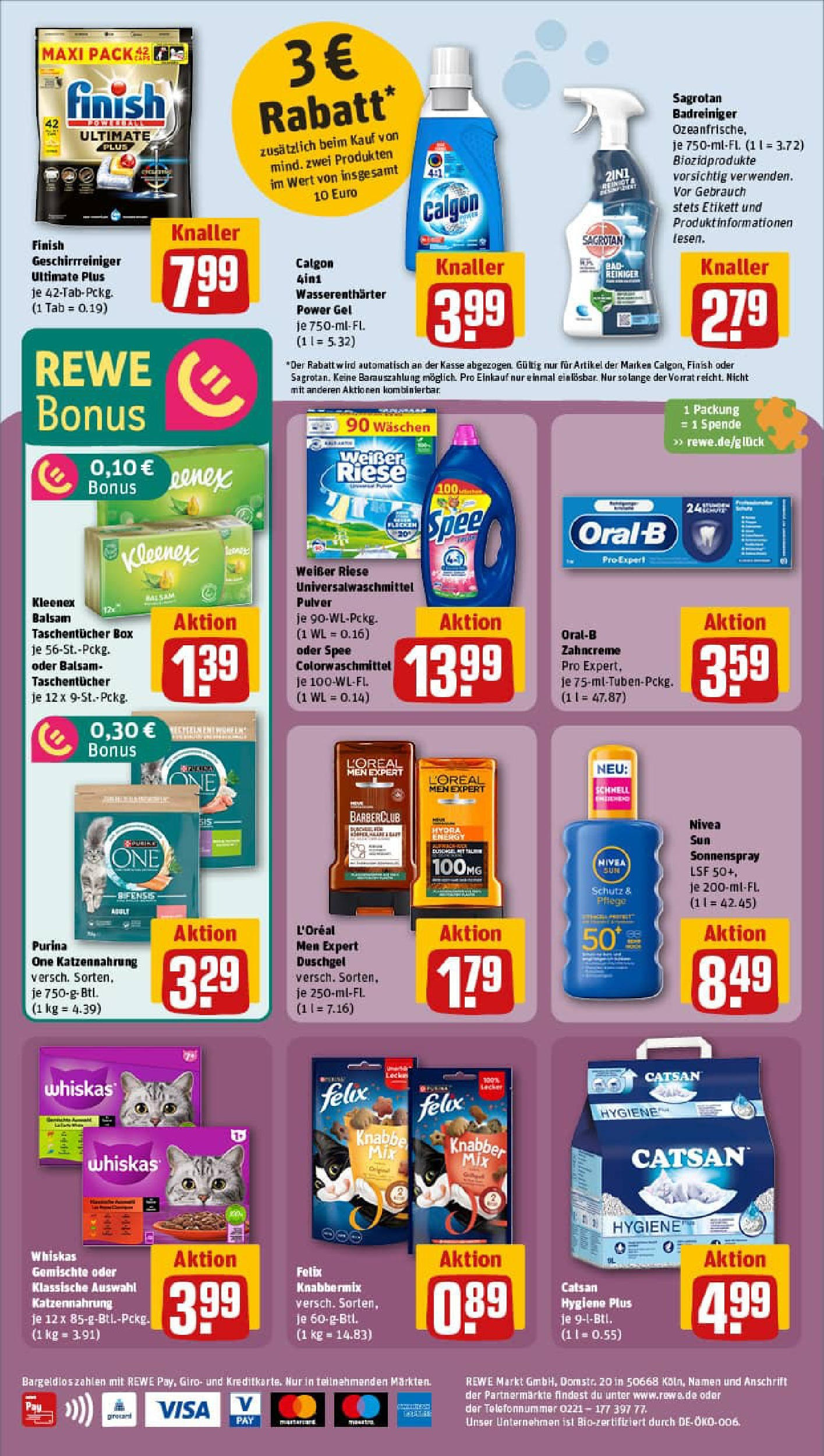 REWE Prospekt ab 20.07.2025 zum Blättern » Angebote | Seite: 24 | Produkte: Bad, Finish, Spee, Whiskas