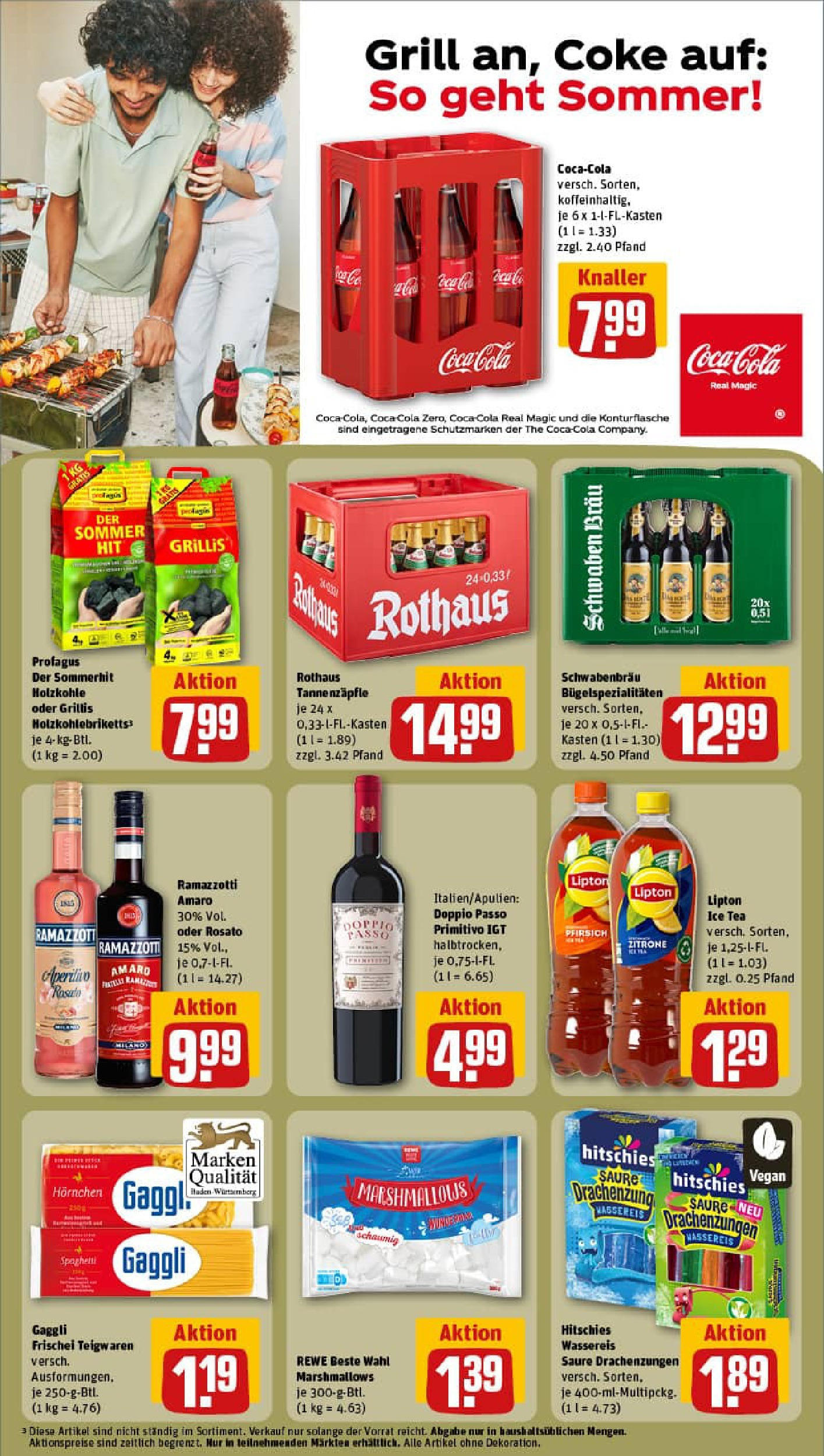 REWE Prospekt ab 20.07.2025 zum Blättern » Angebote | Seite: 21 | Produkte: Coca cola, Zitrone, Doppio Passo, Pasta