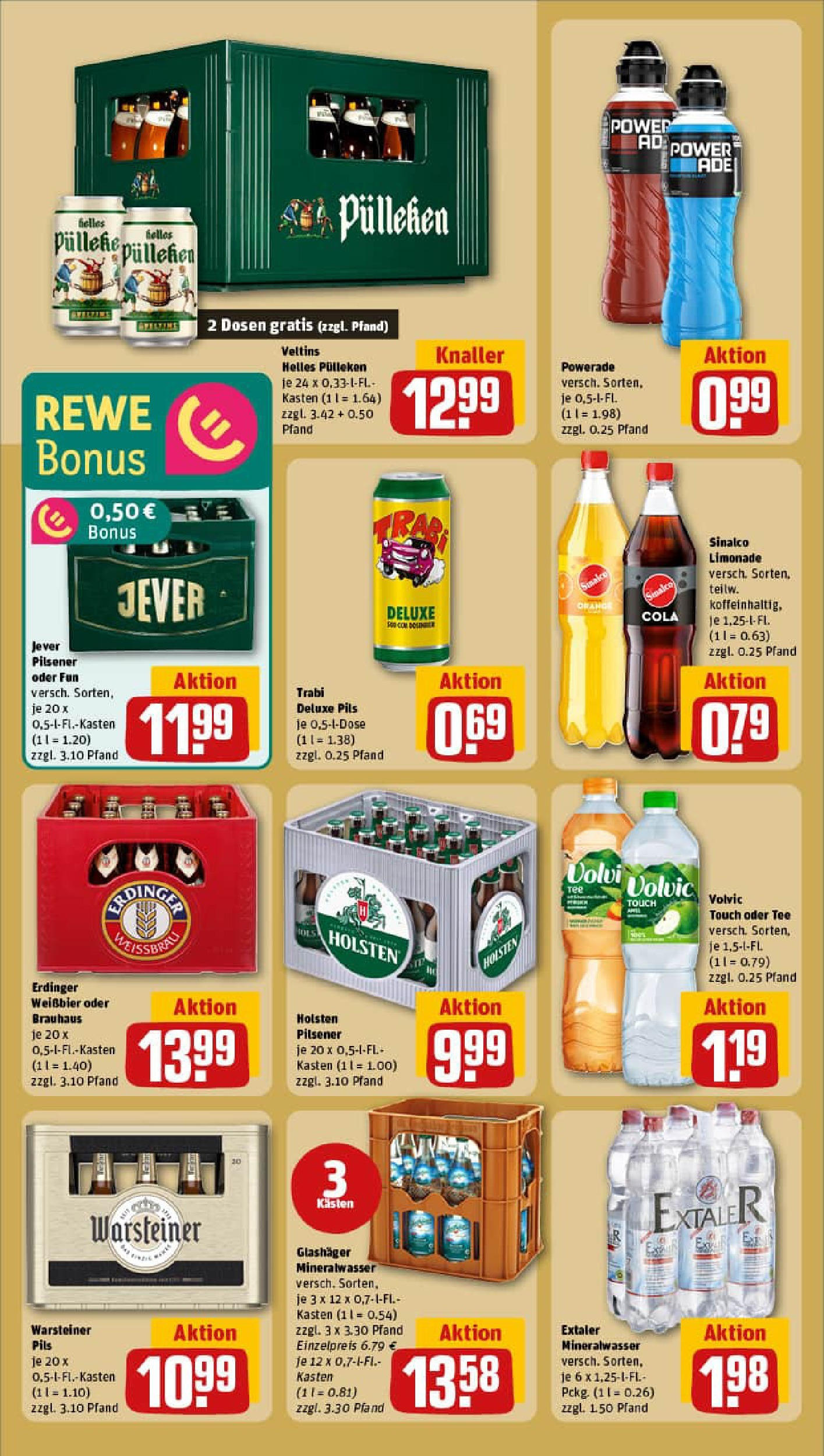 REWE Prospekt ab 20.07.2025 zum Blättern » Angebote | Seite: 22 | Produkte: Cola, Holsten, Powerade, Jever