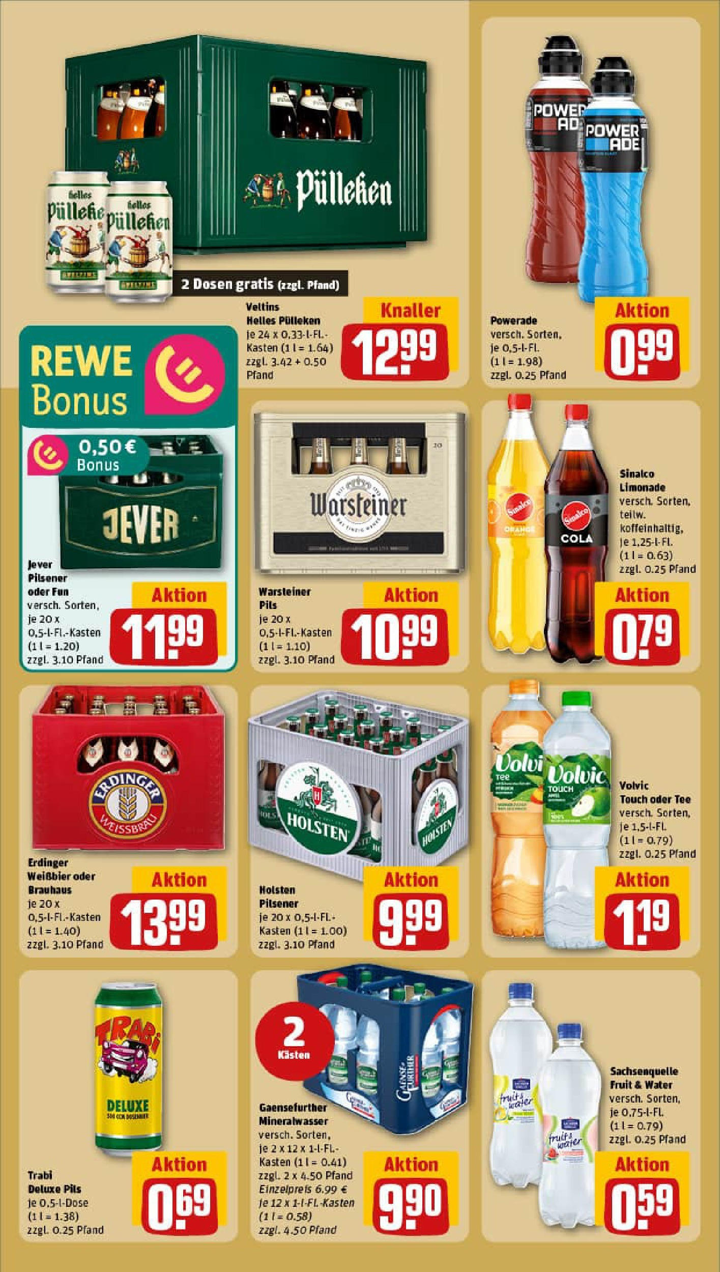 REWE Prospekt ab 20.07.2025 zum Blättern » Angebote | Seite: 20 | Produkte: Weißbier, Mineralwasser, Tee, Veltins