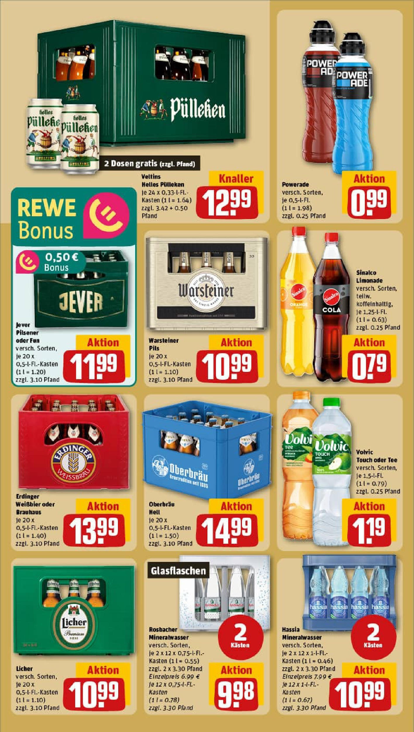 REWE Prospekt ab 20.07.2025 zum Blättern » Angebote | Seite: 16 | Produkte: Weißbier, Volvic touch, Jever, Volvic
