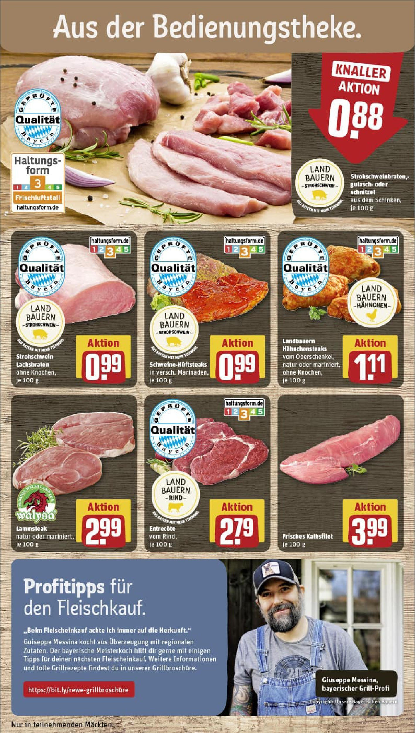 REWE Prospekt ab 20.07.2025 zum Blättern » Angebote | Seite: 10 | Produkte: Hahnchen, Entrecote, Schnitzel, Gulasch