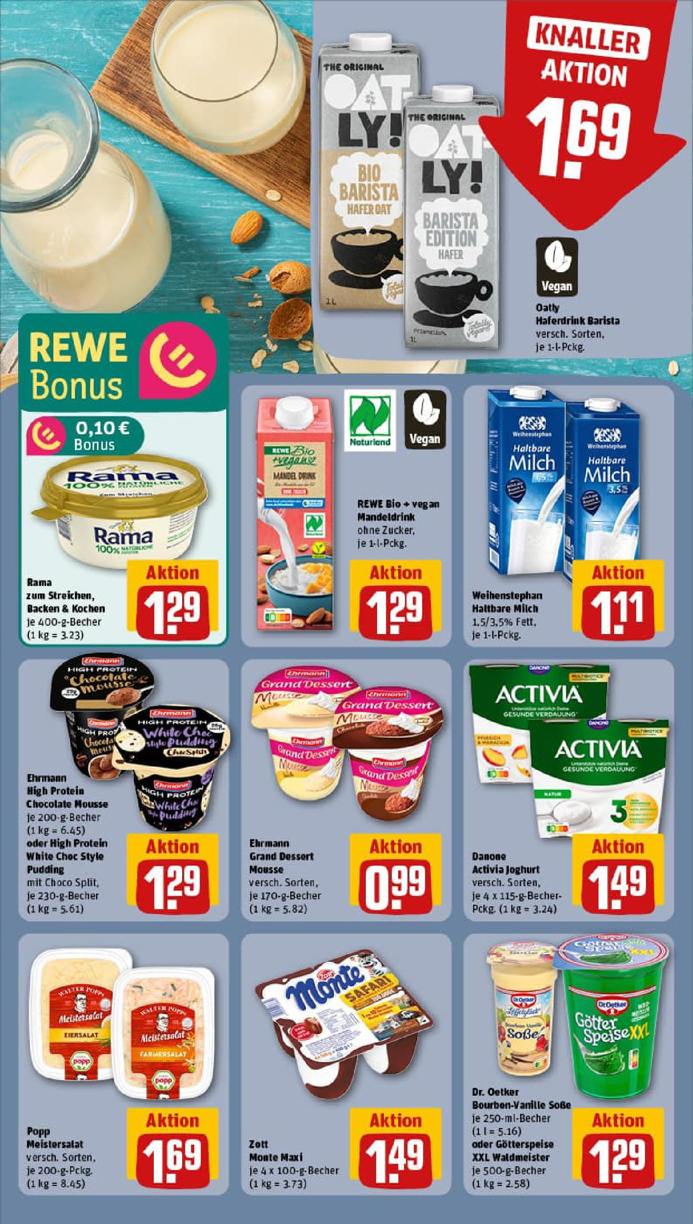 REWE Prospekt ab 20.07.2025 zum Blättern » Angebote | Seite: 11 | Produkte: Activia, Rama, Haferdrink, Soße