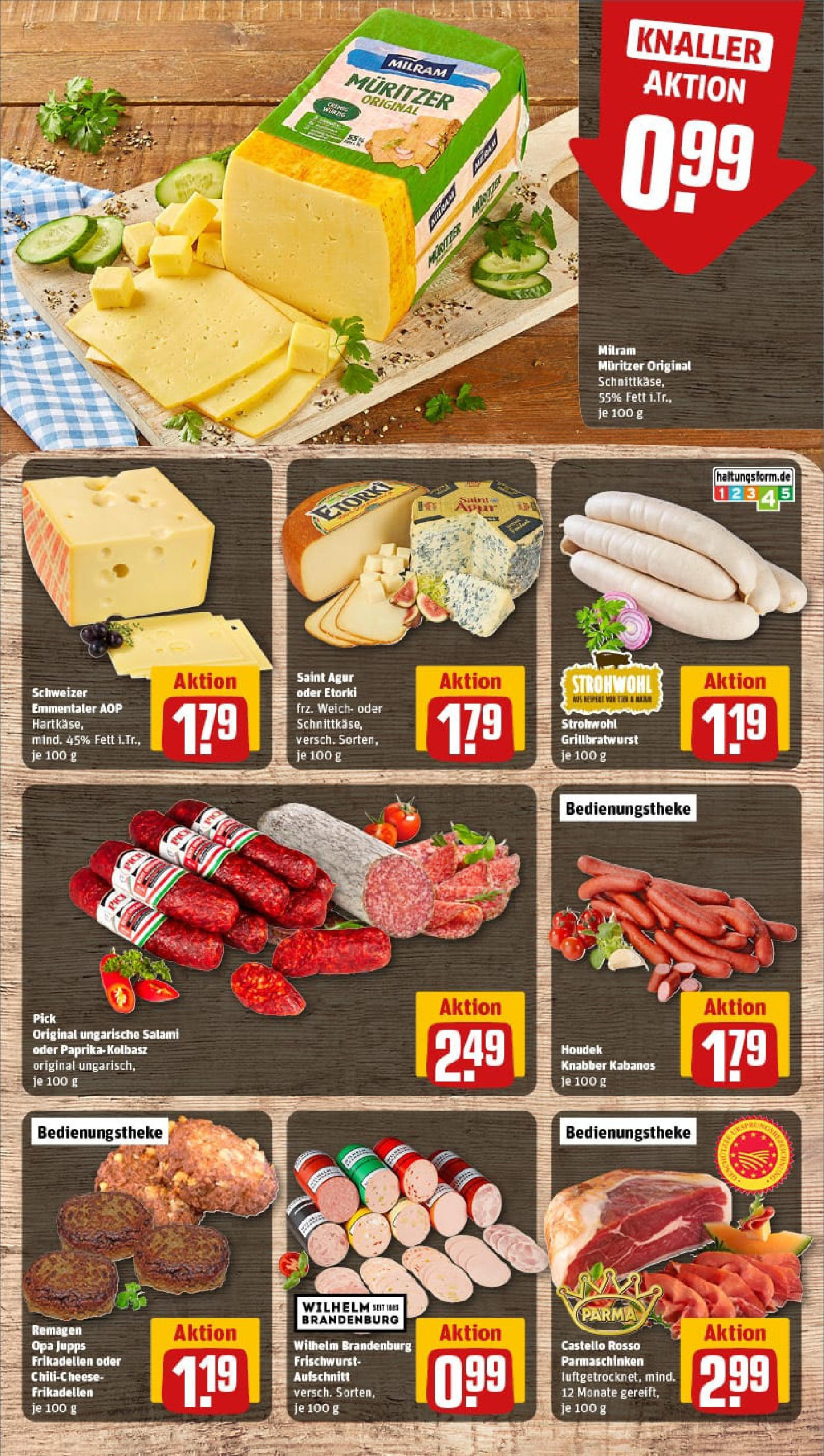 REWE Prospekt ab 20.07.2025 zum Blättern » Angebote | Seite: 9 | Produkte: Milram, Salami