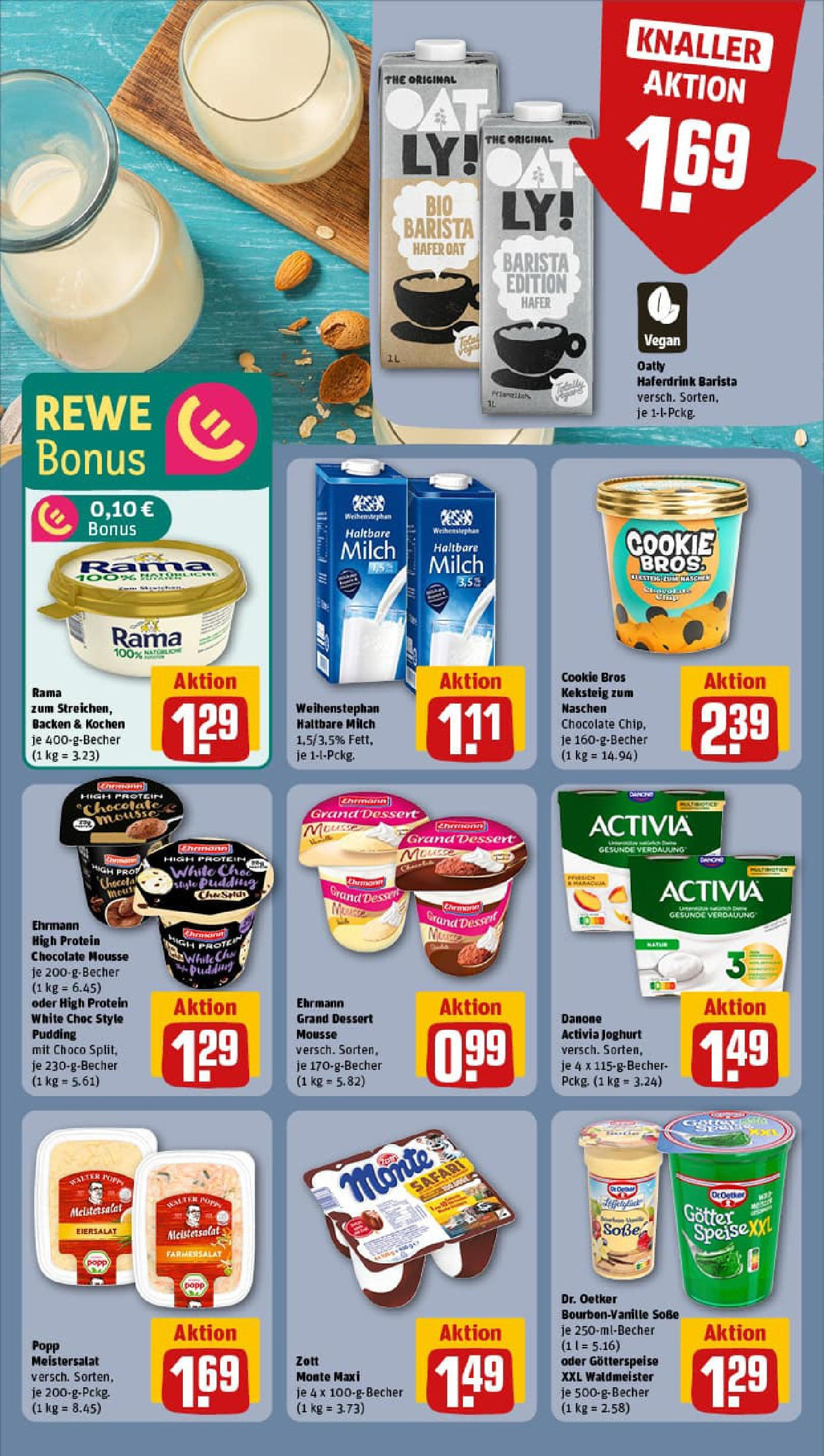 REWE Prospekt ab 20.07.2025 zum Blättern » Angebote | Seite: 13 | Produkte: Milch, Joghurt, Haltbare milch, Pudding