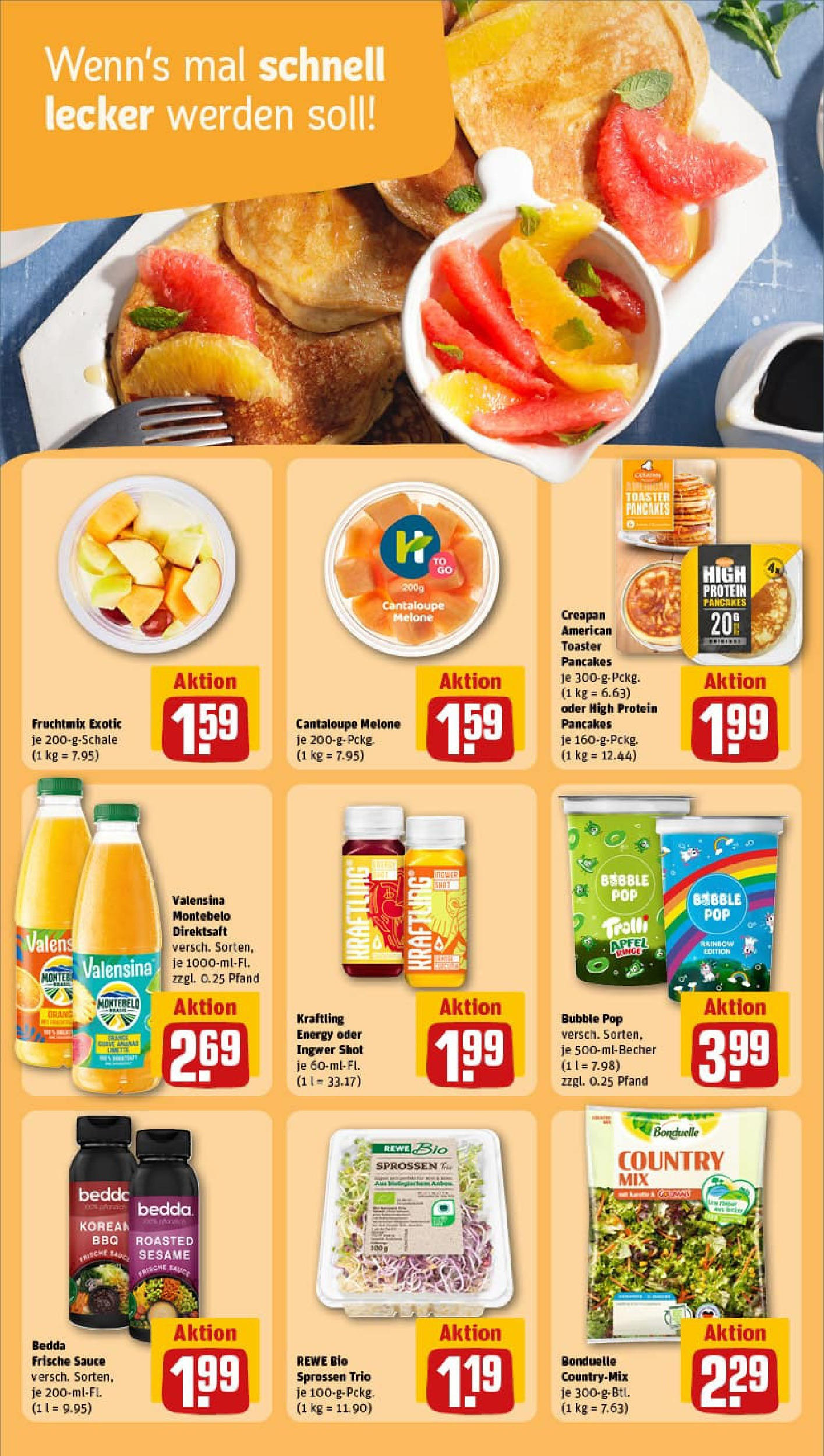 REWE Prospekt ab 20.07.2025 zum Blättern » Angebote | Seite: 19 | Produkte: Toaster, Äpfel, Valensina, Melone
