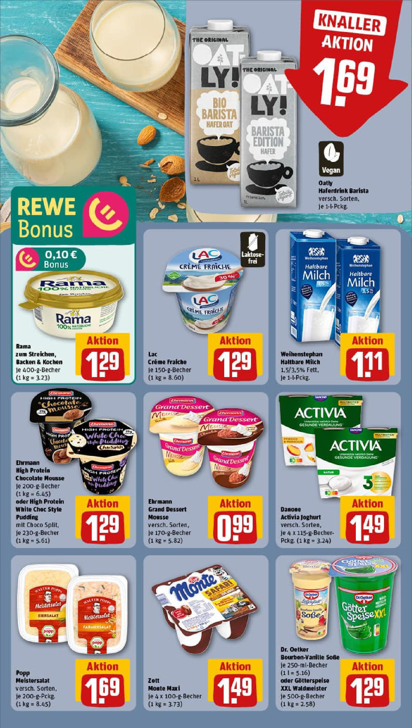 REWE Prospekt ab 20.07.2025 zum Blättern » Angebote | Seite: 13 | Produkte: Rama, Milch, Creme, Salat