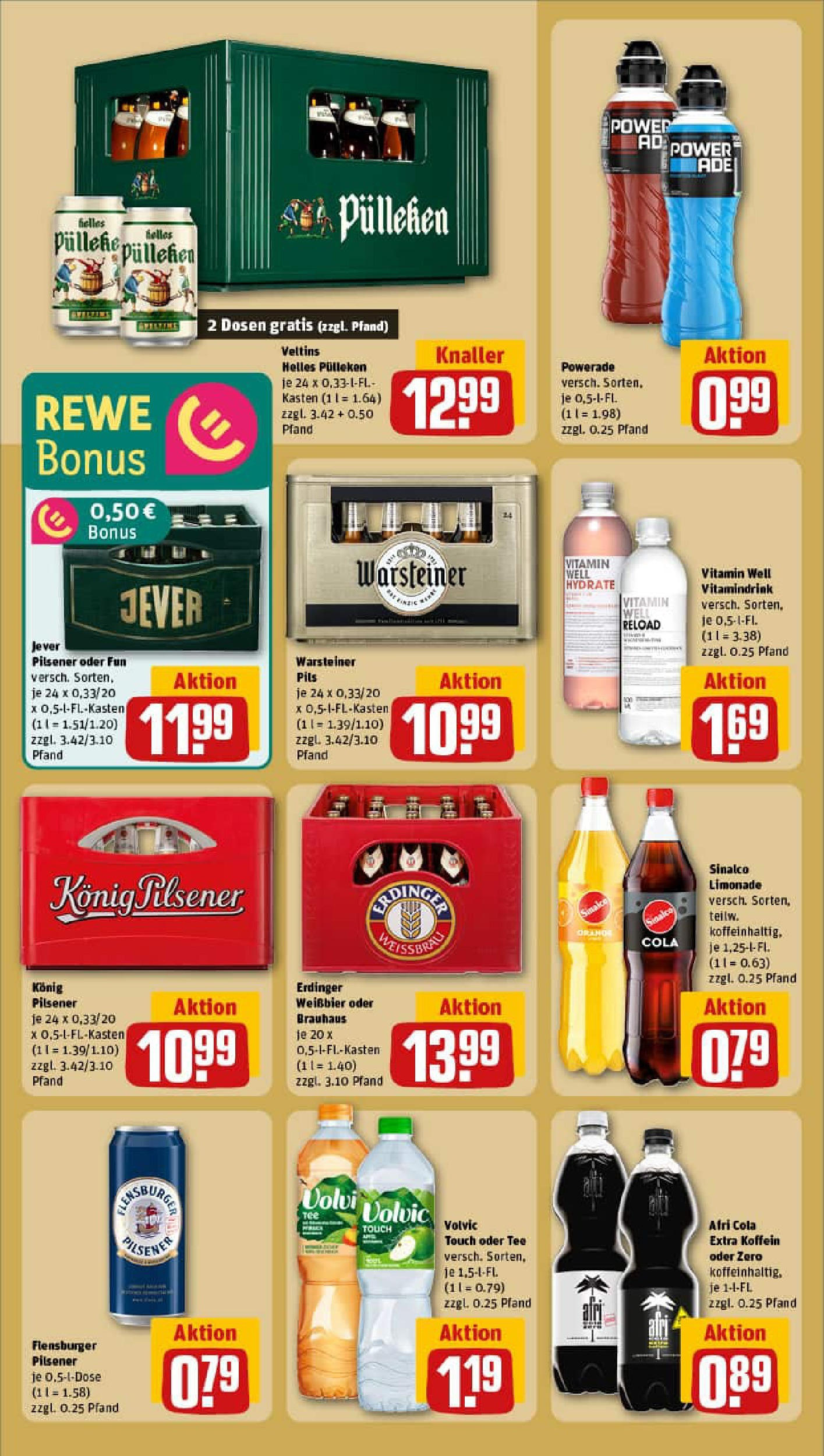 REWE Prospekt ab 20.07.2025 zum Blättern » Angebote | Seite: 18 | Produkte: Volvic touch, Flensburger, Warsteiner, Tee