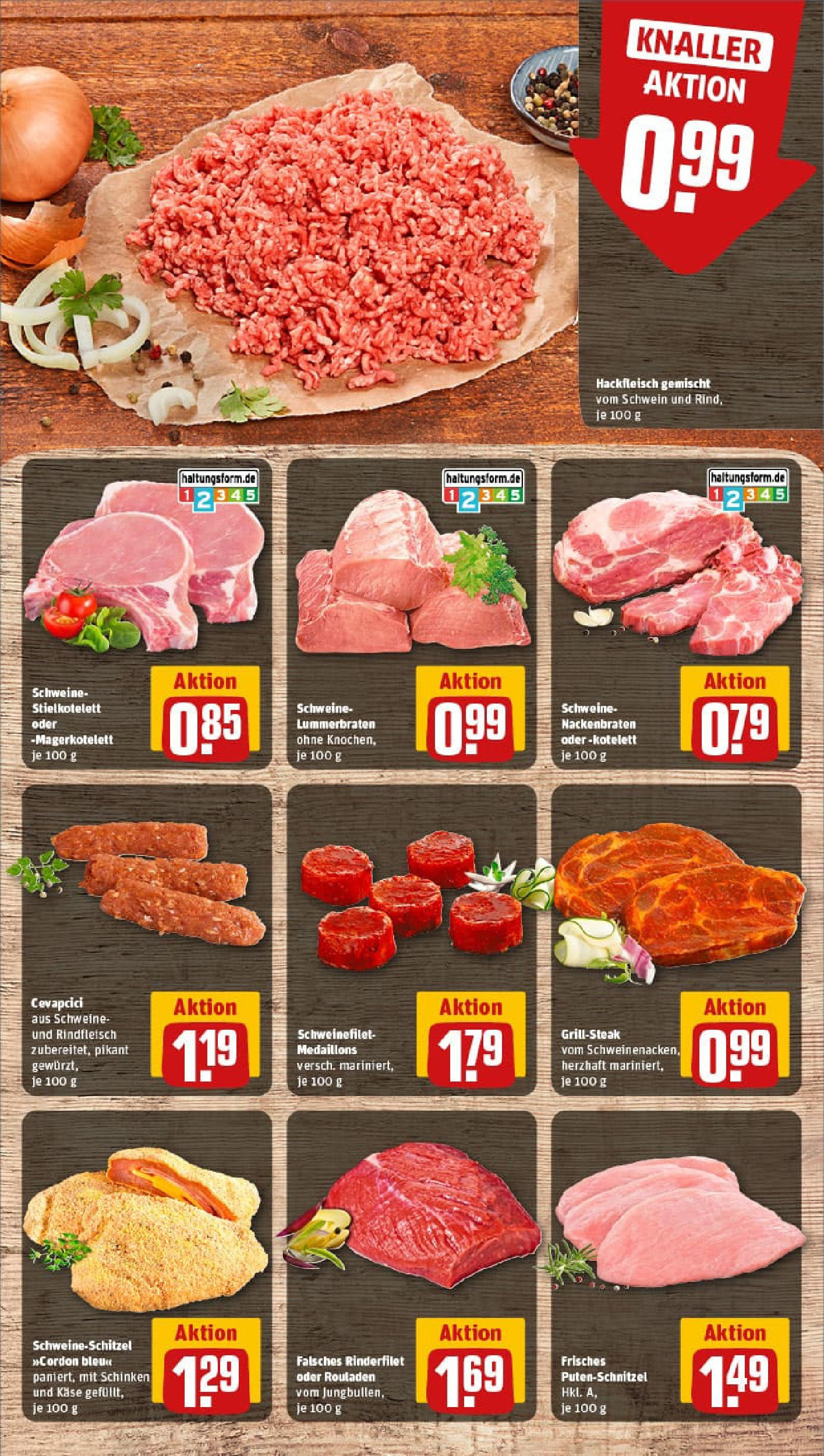 REWE Prospekt ab 20.07.2025 zum Blättern » Angebote | Seite: 8 | Produkte: Rinderfilet, Schweinefilet, Steak, Hackfleisch