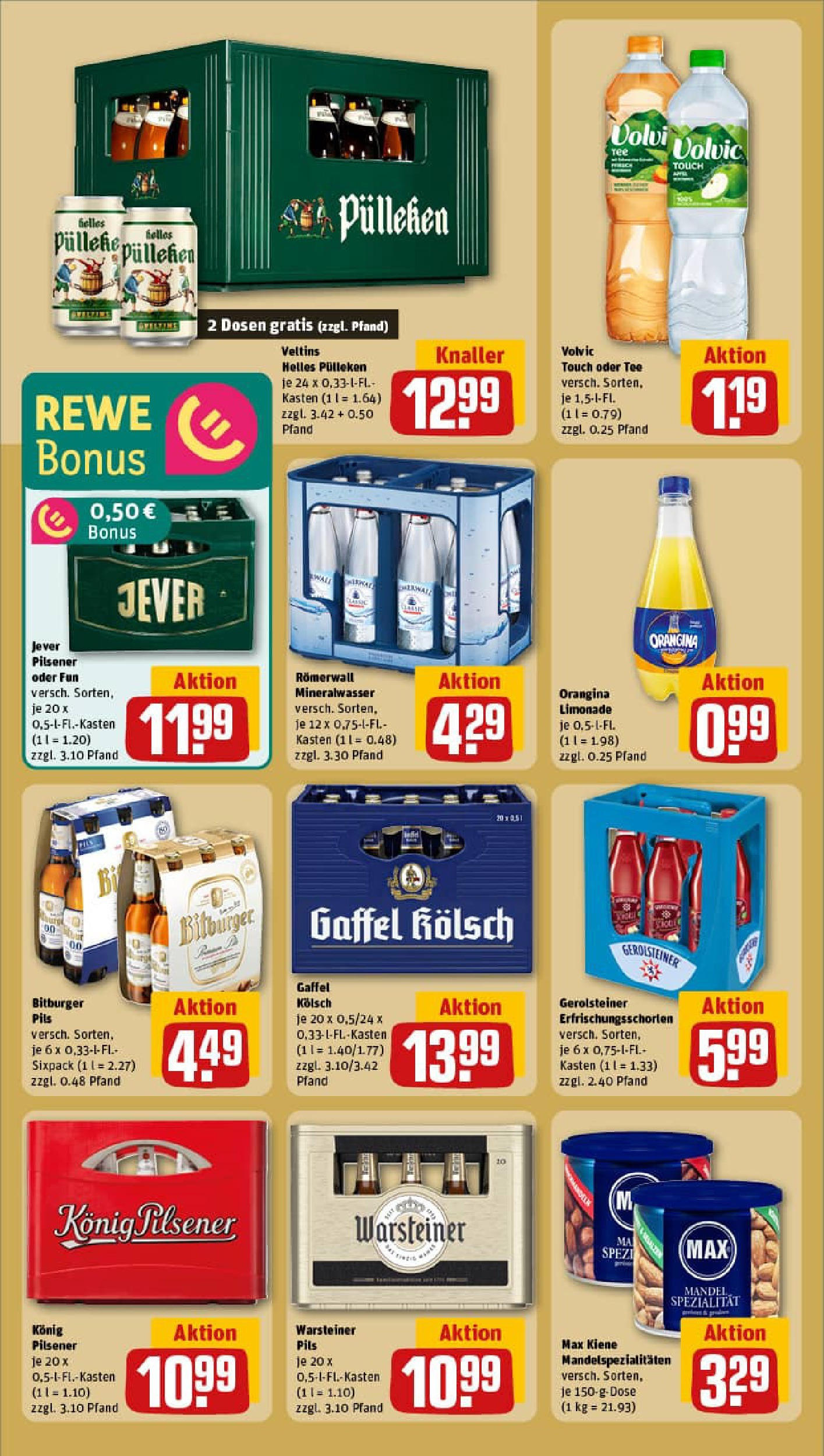 REWE Prospekt ab 20.07.2025 zum Blättern » Angebote | Seite: 18 | Produkte: Volvic touch, Warsteiner, Tee, Veltins REWE Prospekt ab 20.07.2025 zum Blättern » Angebote | Seite: 18 | Produkte: Volvic touch, Warsteiner, Tee, Veltins