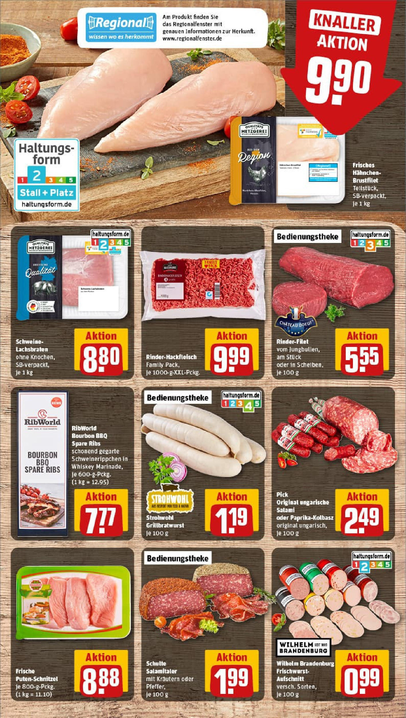 REWE Prospekt ab 20.07.2025 zum Blättern » Angebote | Seite: 8 | Produkte: Rinderfilet, Spare ribs, Salami, Whiskey