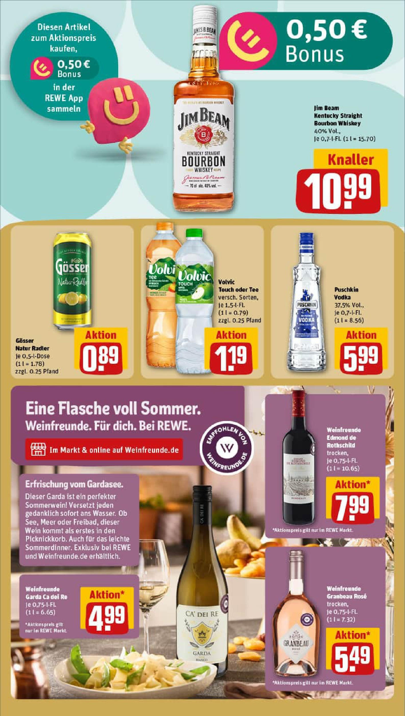 REWE Prospekt ab 20.07.2025 zum Blättern » Angebote | Seite: 11 | Produkte: Wein, Vodka, Tee, Volvic