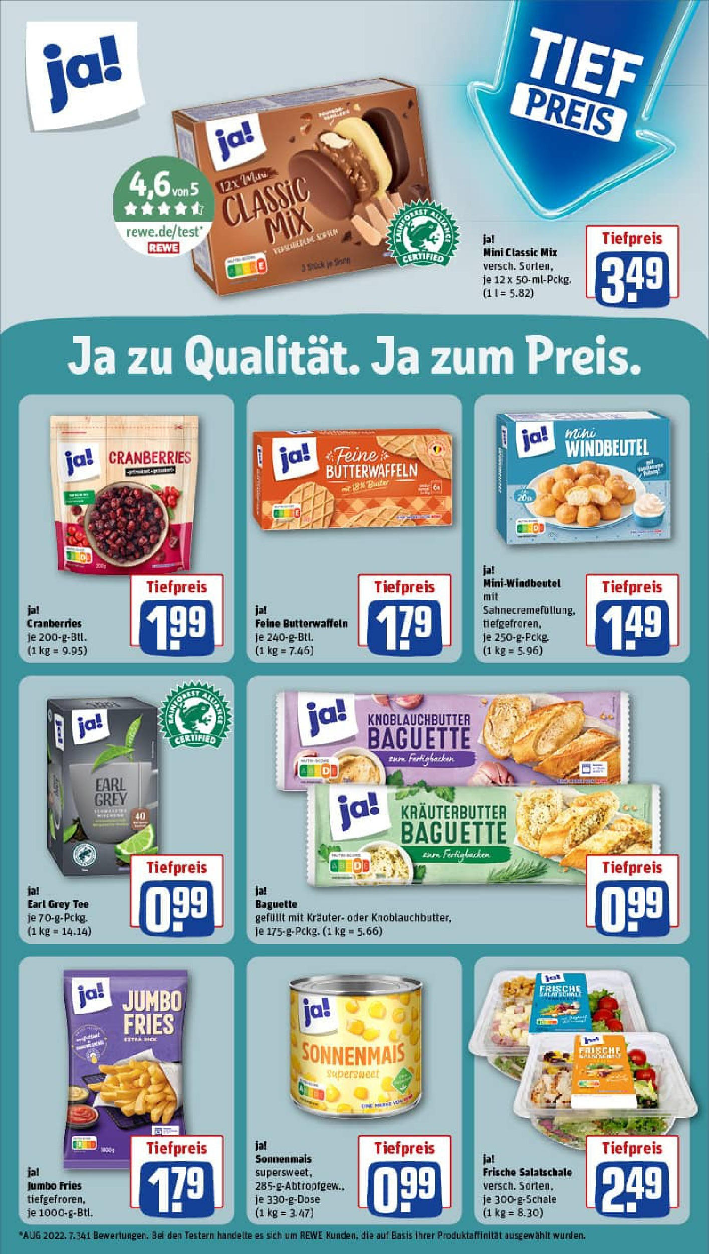 REWE Prospekt ab 20.07.2025 zum Blättern » Angebote | Seite: 15 | Produkte: Baguette, Kräuterbutter, Tee
