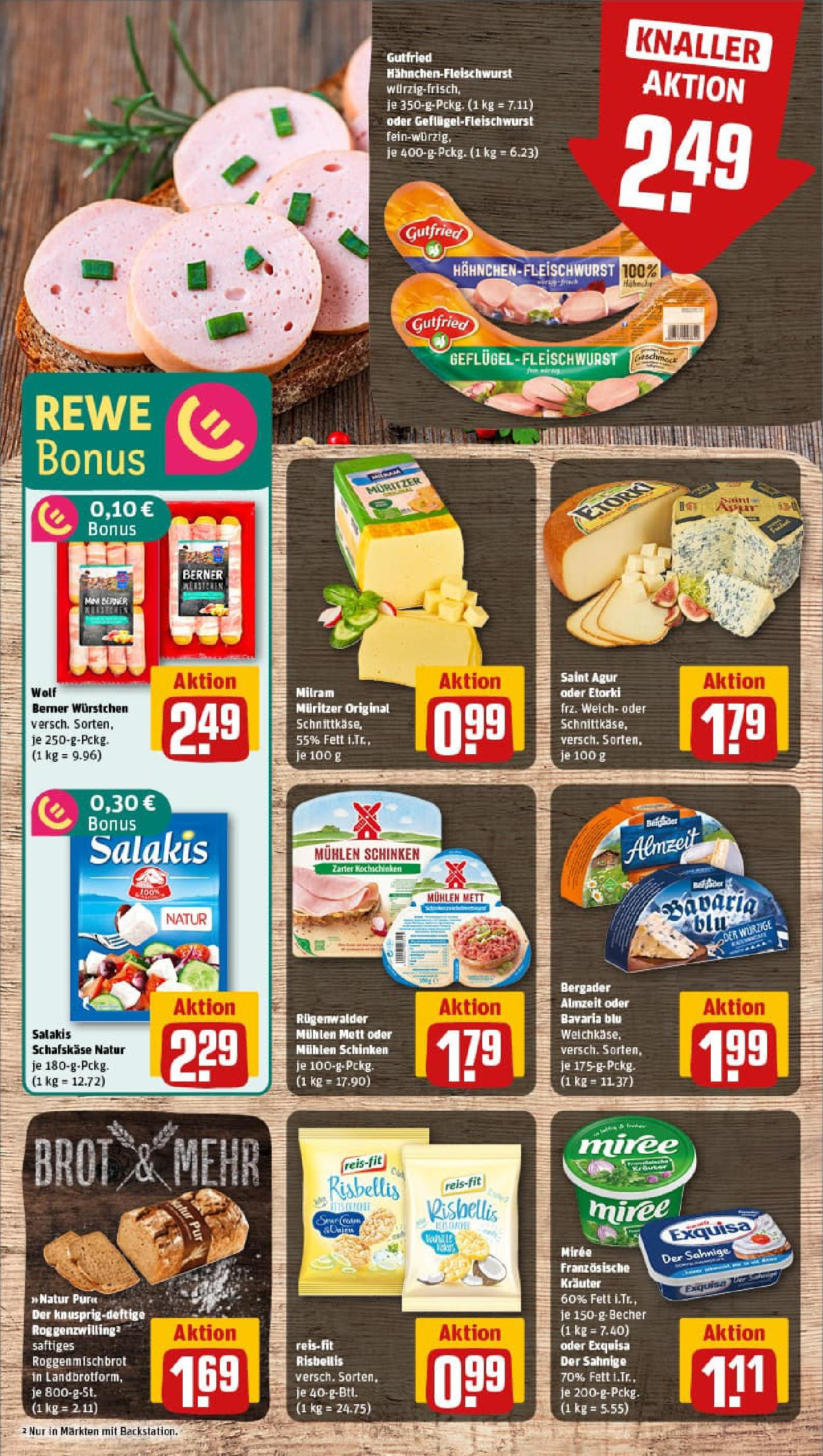 REWE Prospekt ab 20.07.2025 zum Blättern » Angebote | Seite: 9 | Produkte: Feta, Exquisa, Salakis, Schinken