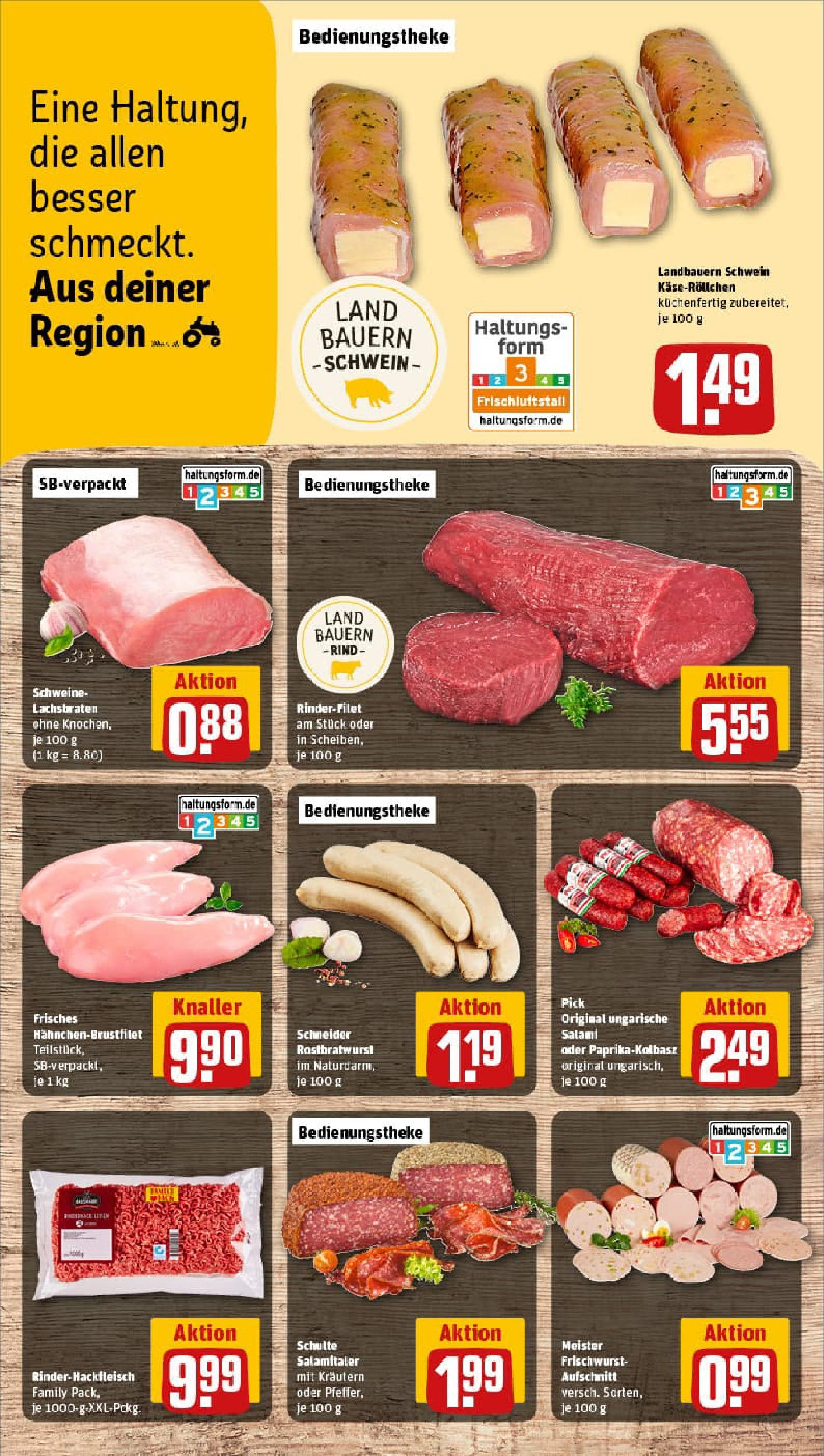 REWE Prospekt ab 20.07.2025 zum Blättern » Angebote | Seite: 10 | Produkte: Rinderfilet, Salami
