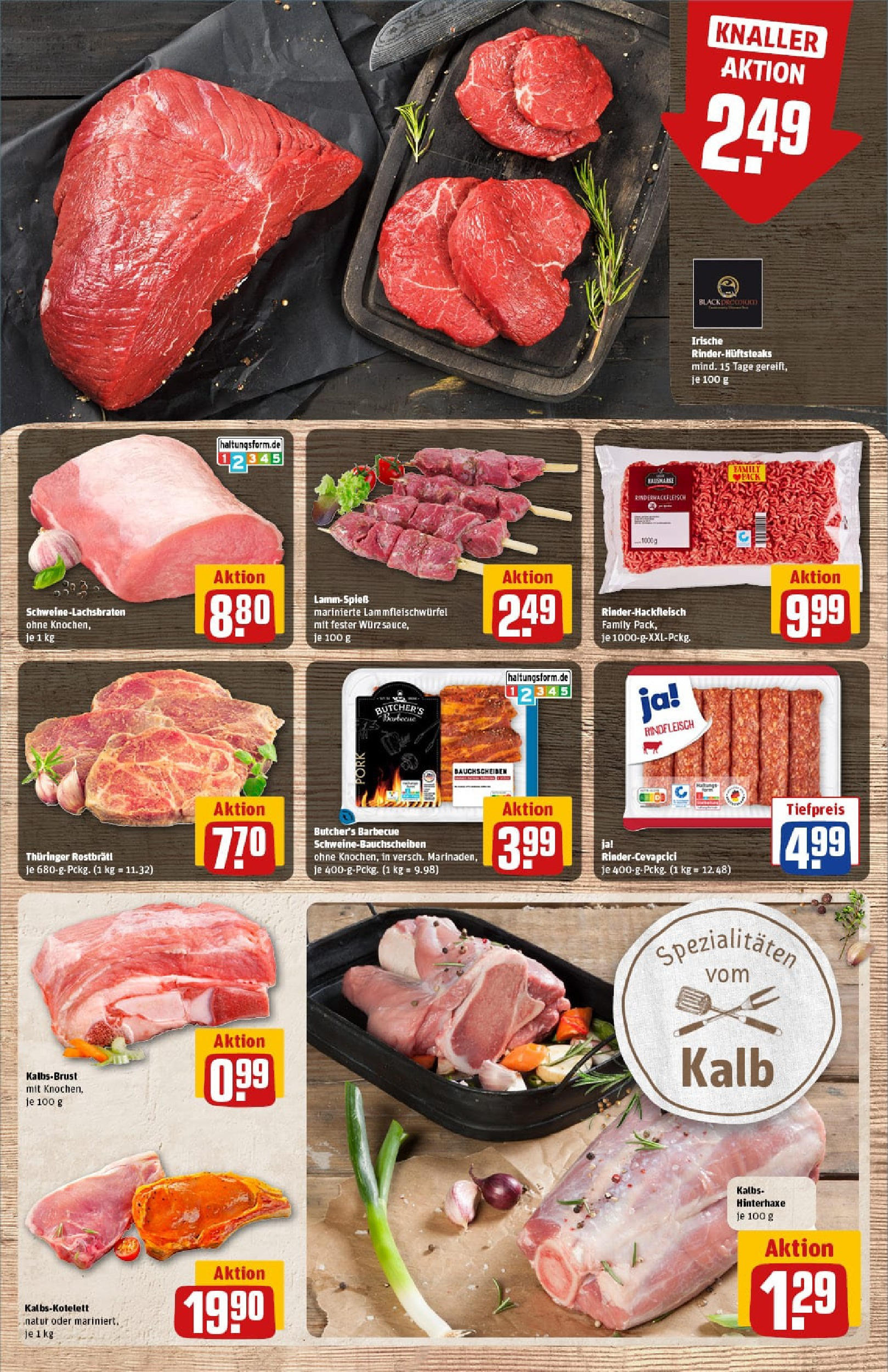 REWE Prospekt ab 20.07.2025 zum Blättern » Angebote | Seite: 9 | Produkte: Cevapcici, Rindfleisch, Steak